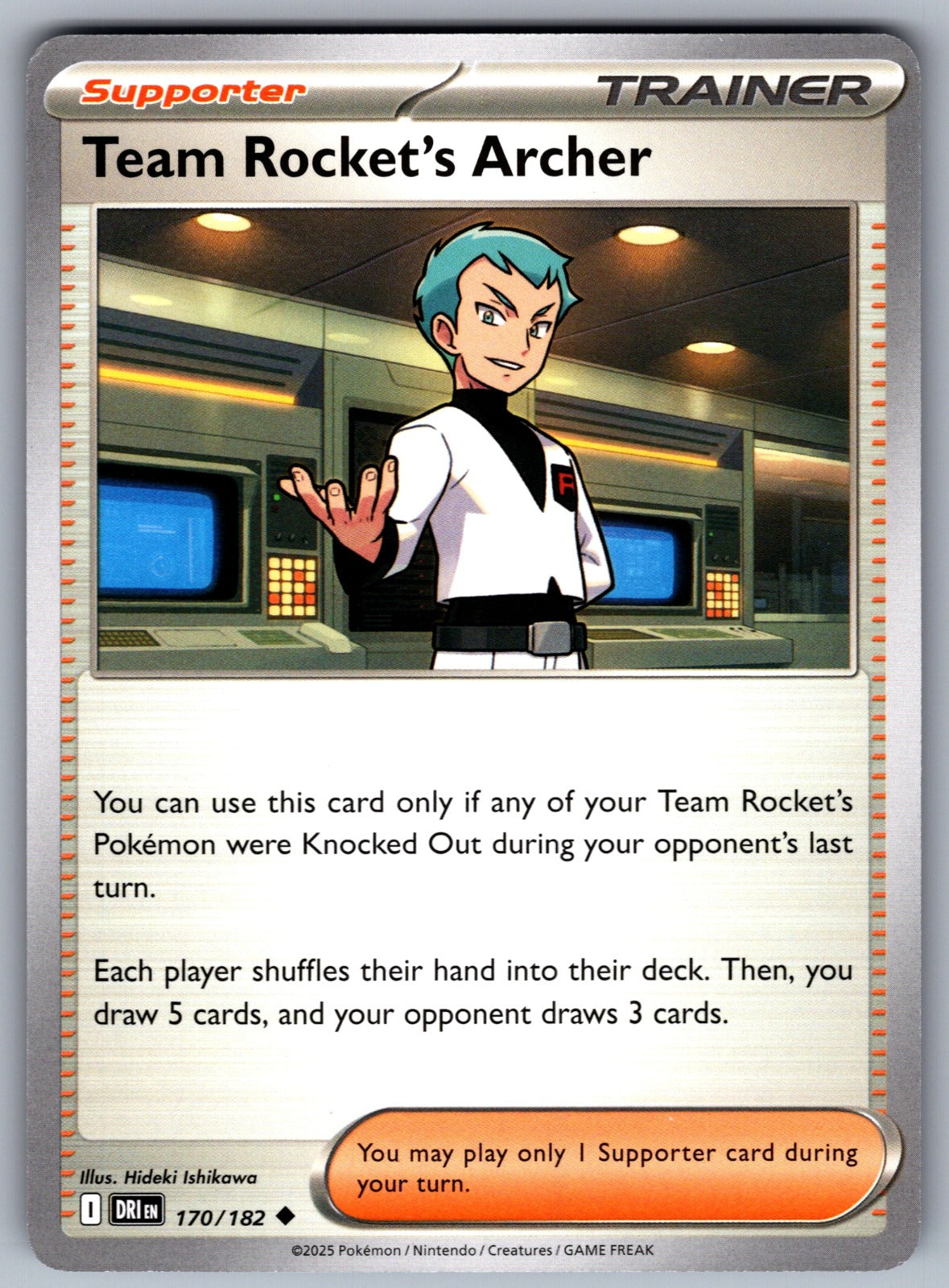 Team Rocket's Archer Uncommon SV10: Destined Rivals 170/182 NM 2025