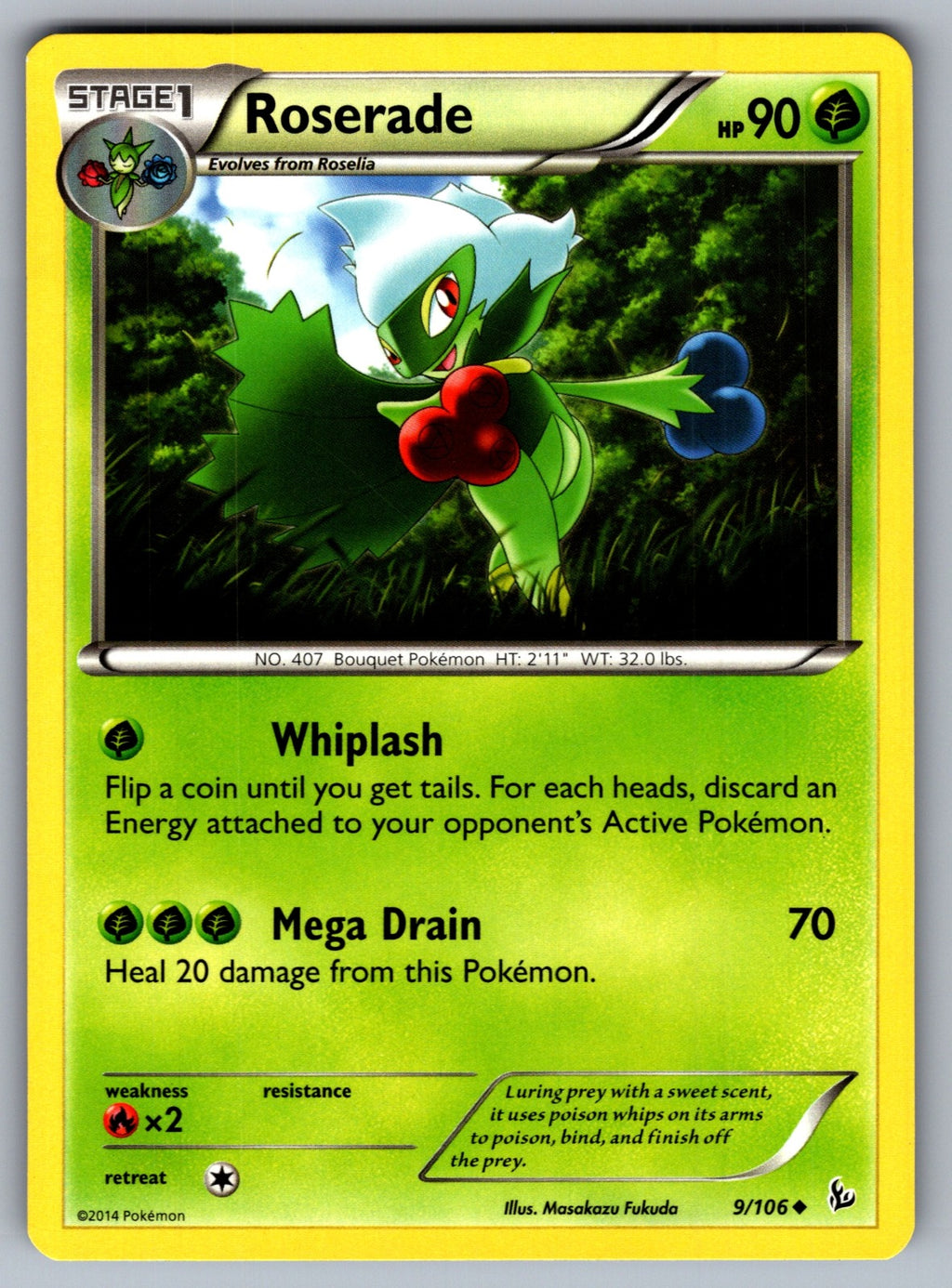 Roserade Uncommon XY - Flashfire 9/106 LP 2014