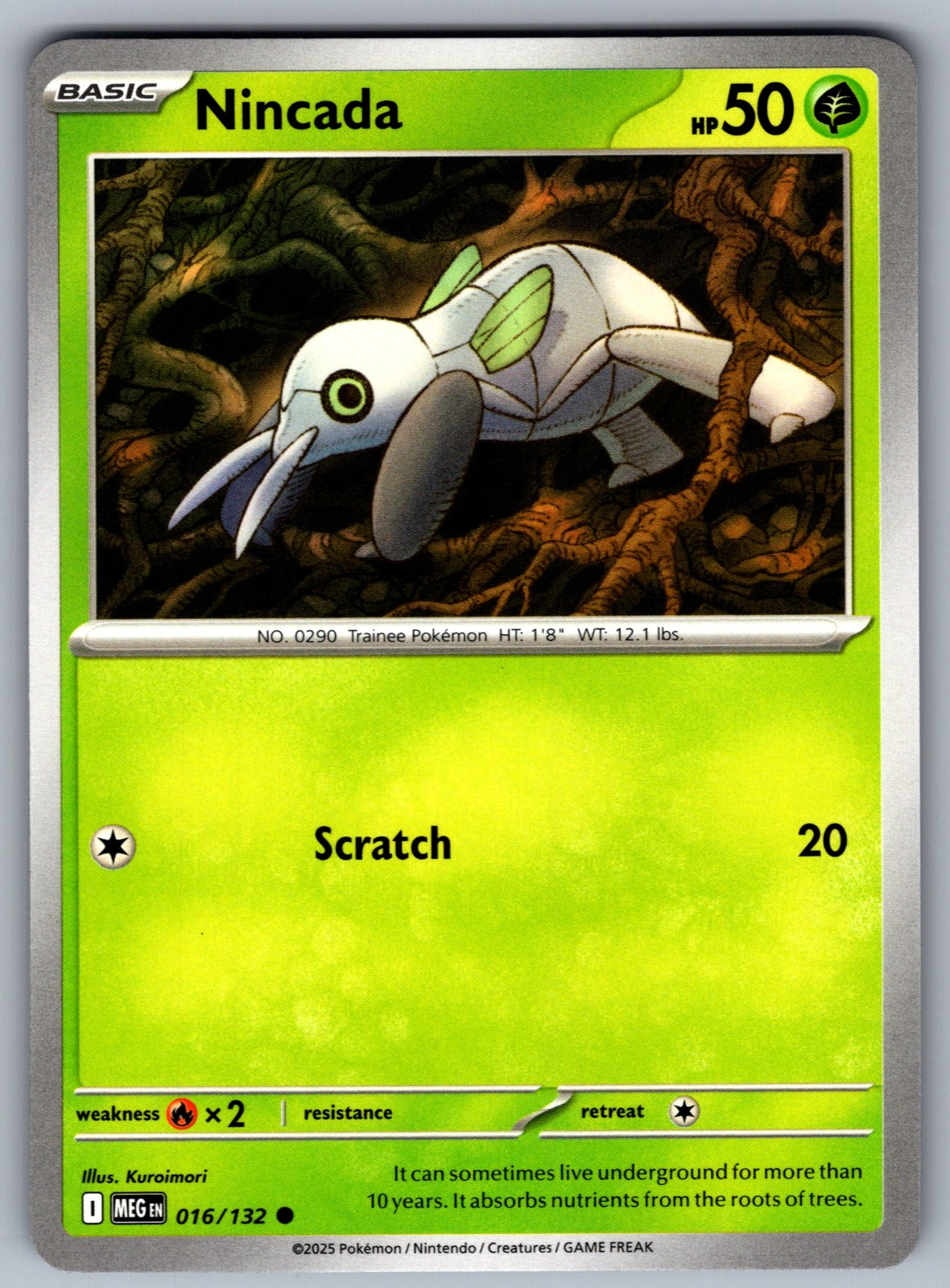 Nincada Common ME01: Mega Evolution 016/132 NM 2025