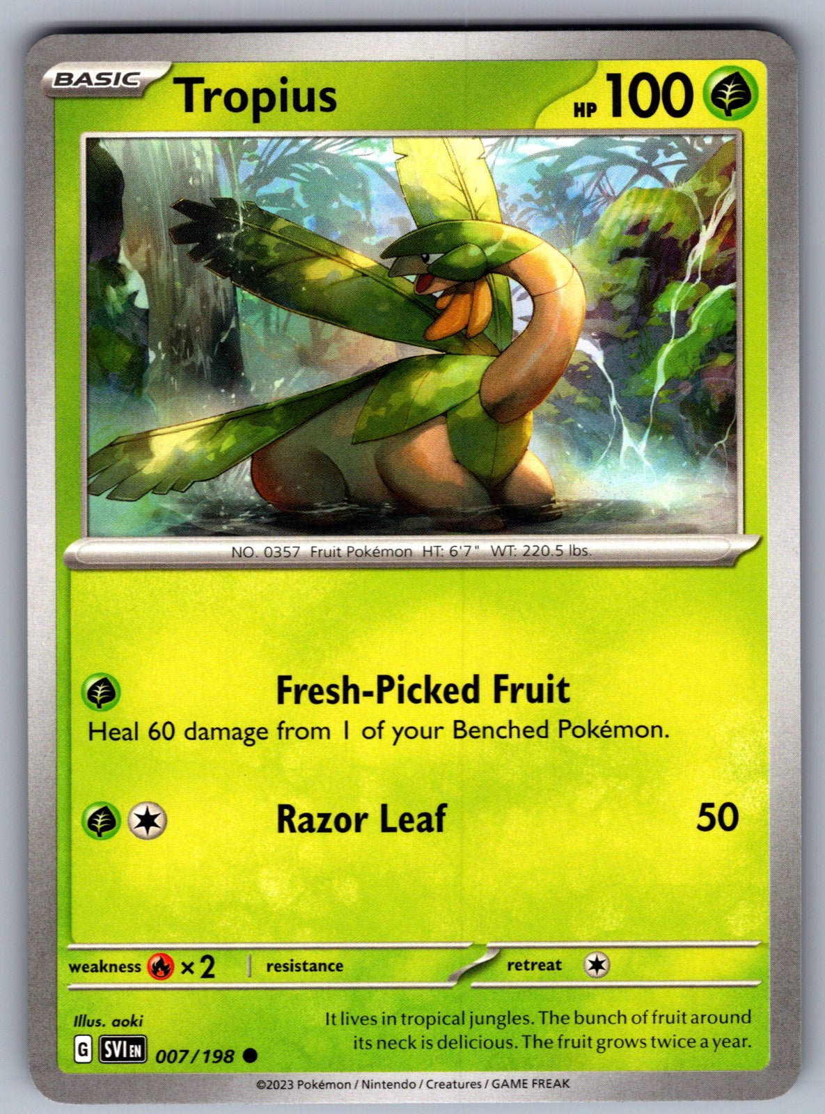 Tropius Common SV01: Scarlet & Violet Base Set 007/198 NM 2023