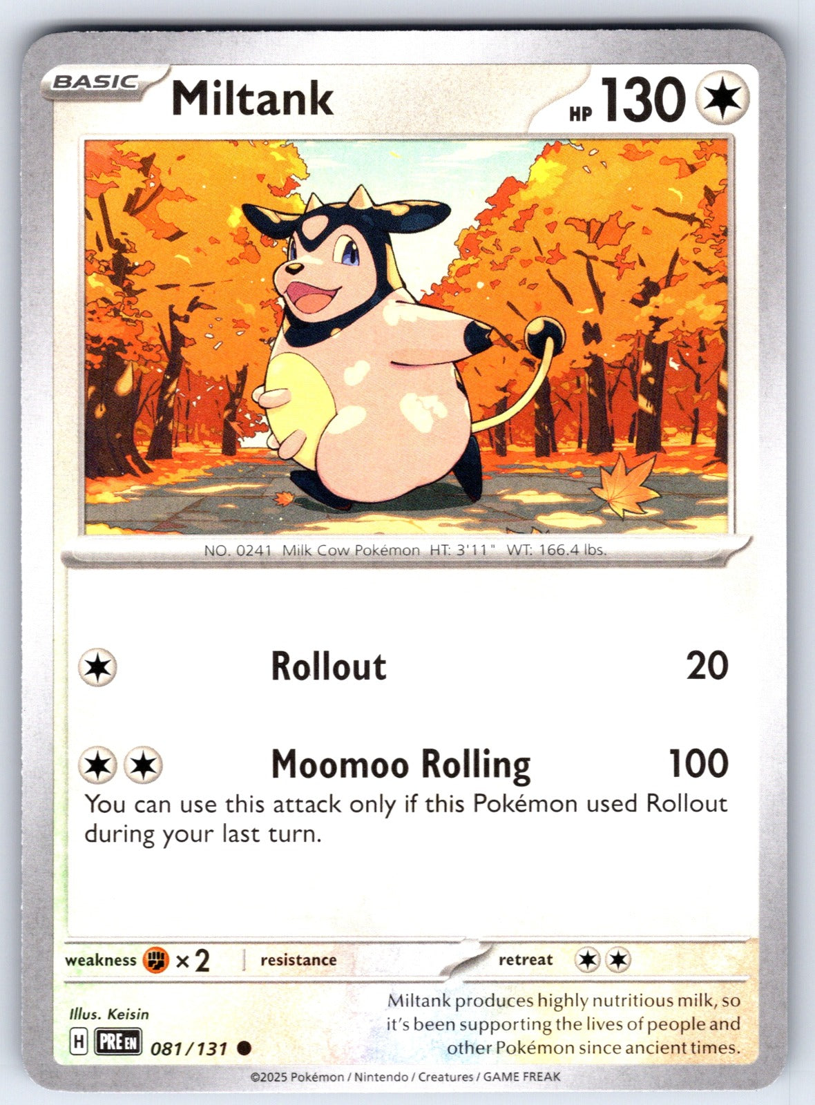 Miltank Common SV: Prismatic Evolutions 081/131 NM 2025