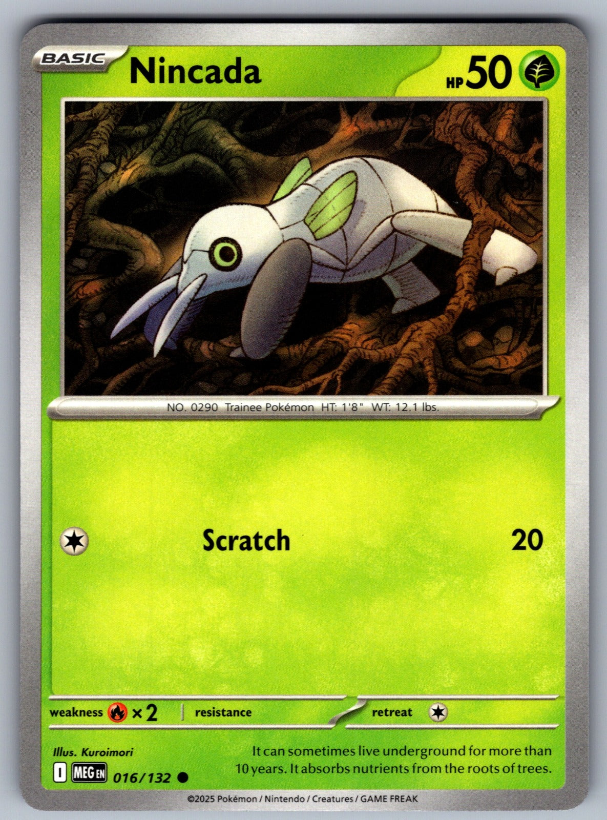 Nincada Common ME01: Mega Evolution 016/132 NM 2025