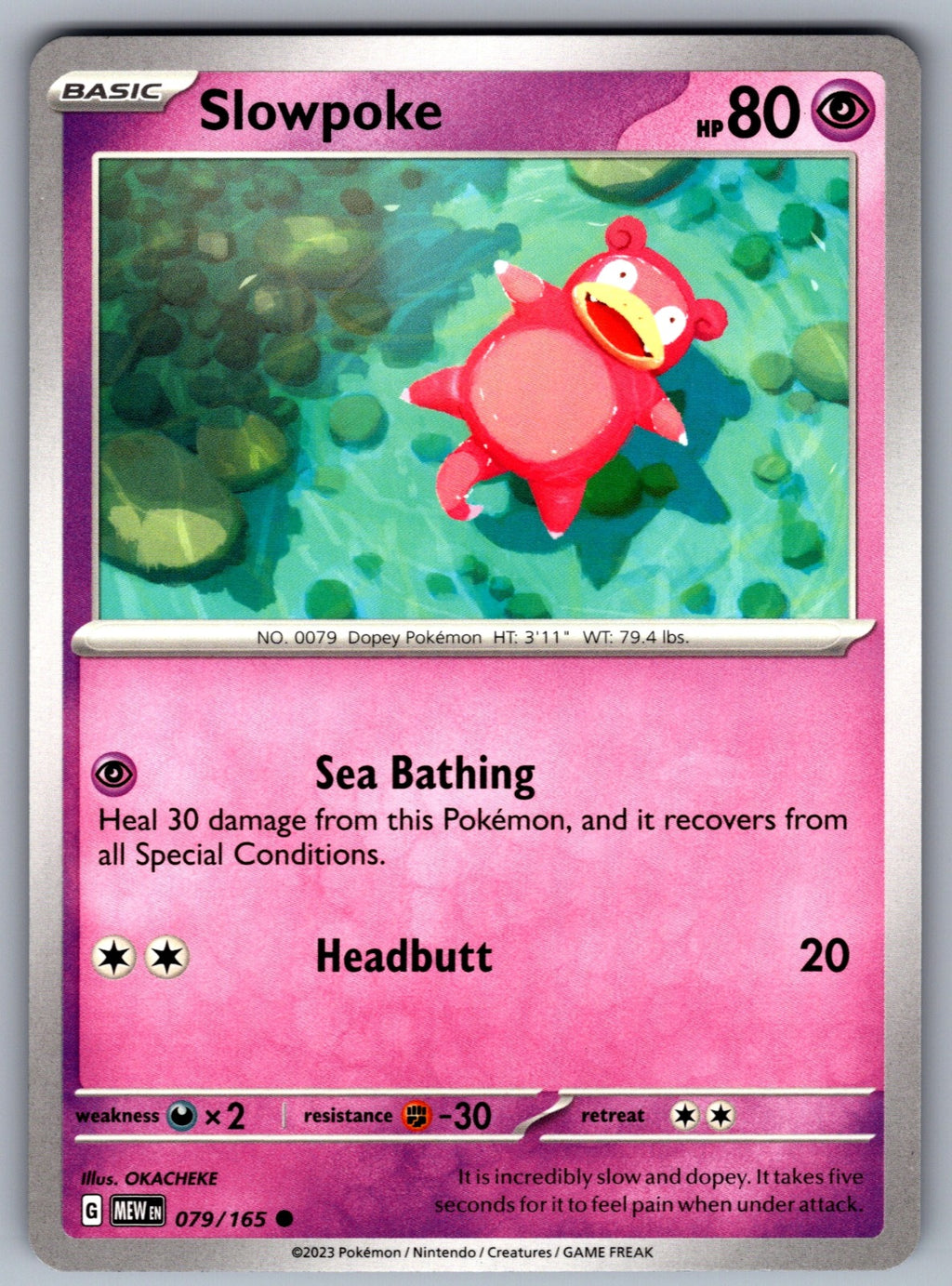 Slowpoke Common SV: Scarlet & Violet 151 079/165 NM 2023