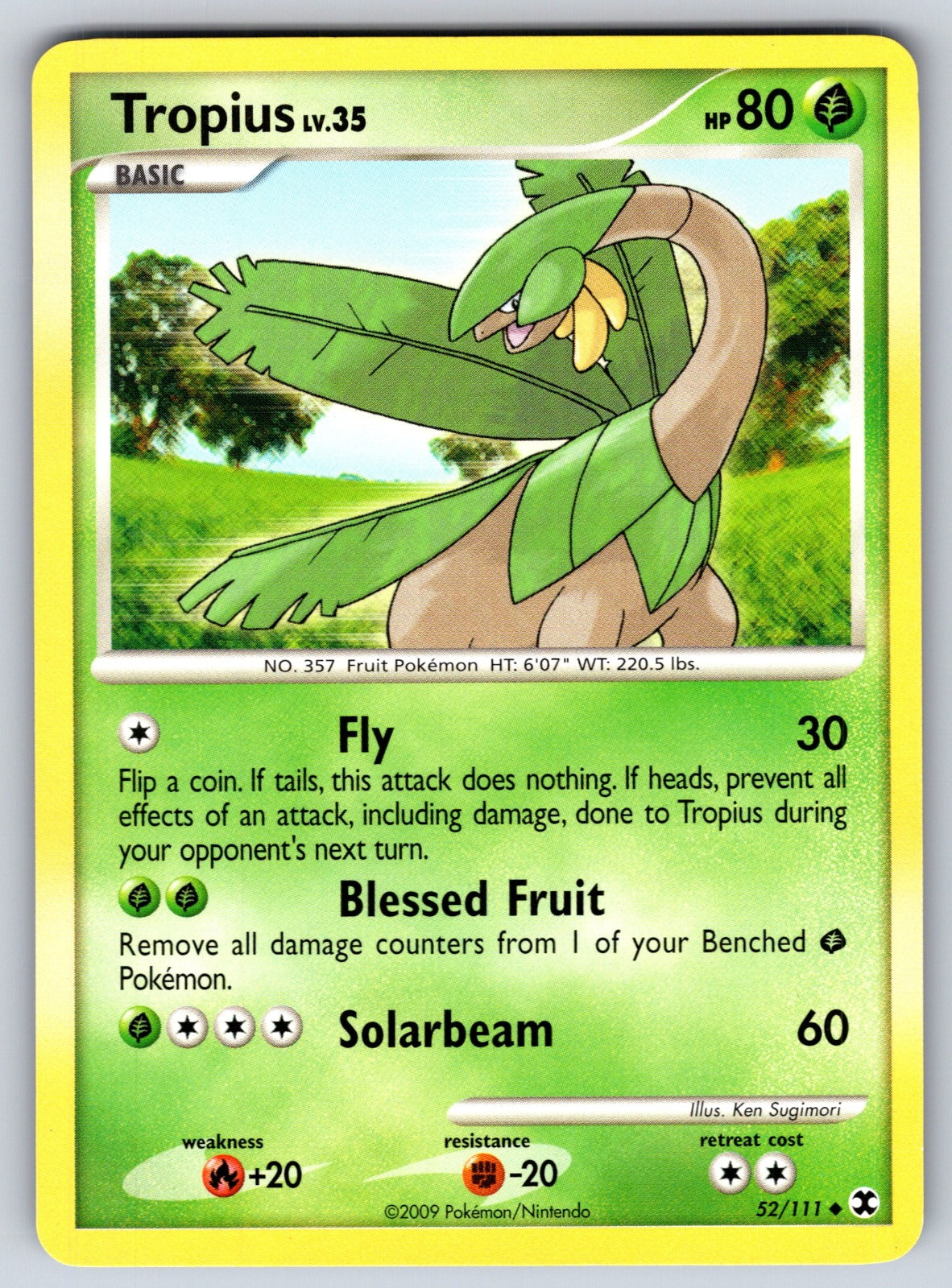 Tropius Uncommon Rising Rivals 52/111 LP 2009