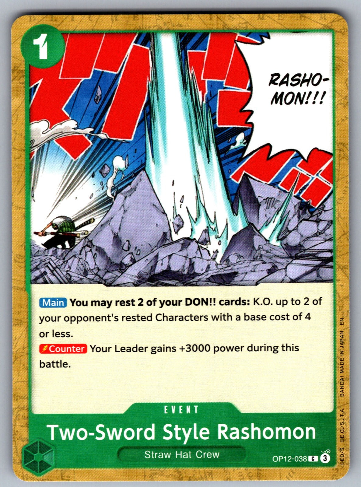 Two-Sword Style Rashomon C Legacy of the Master OP12-038 NM 2025