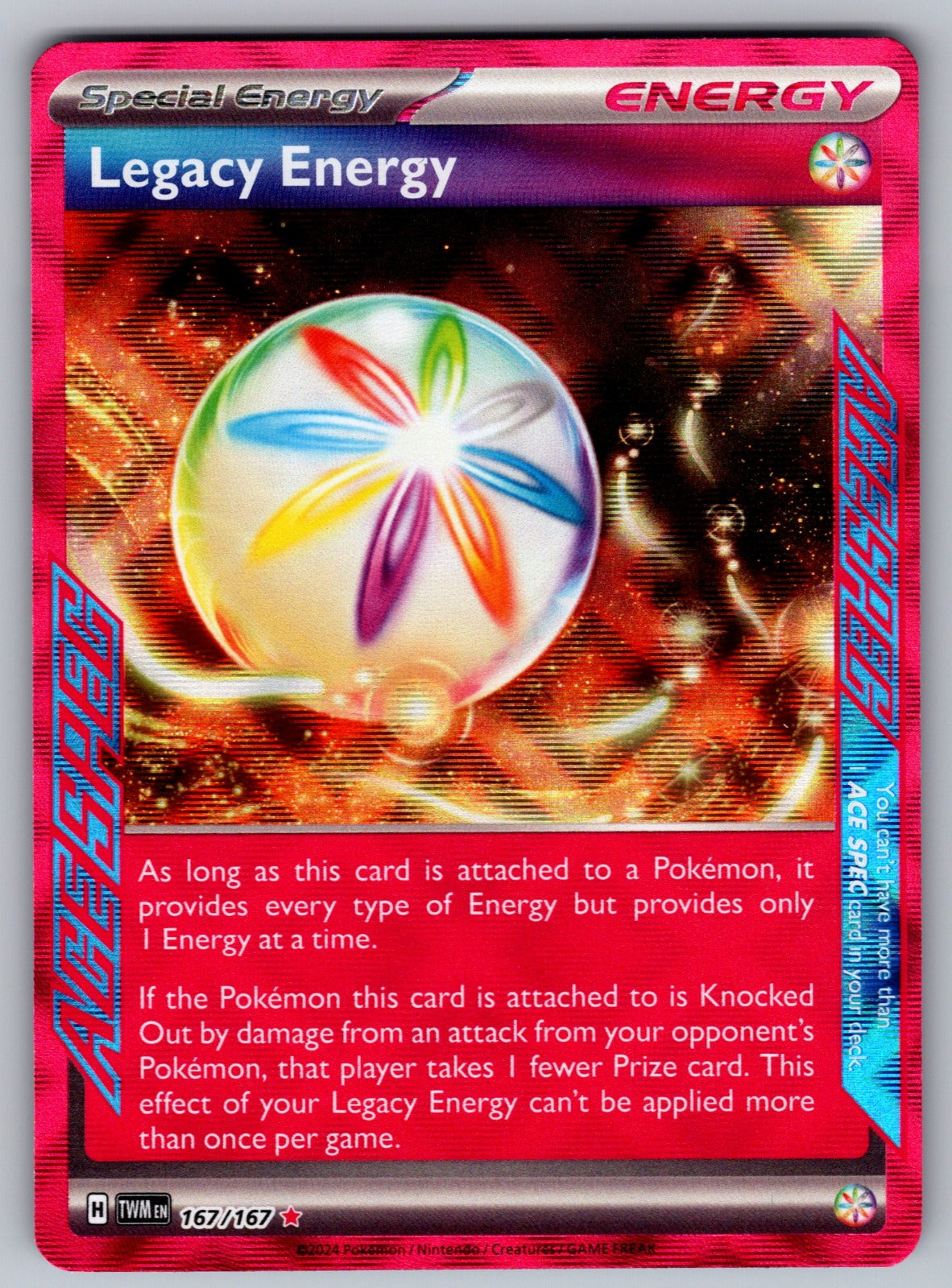 Legacy Energy Holo ACE SPEC Rare SV06: Twilight Masquerade 167/167 NM 2024