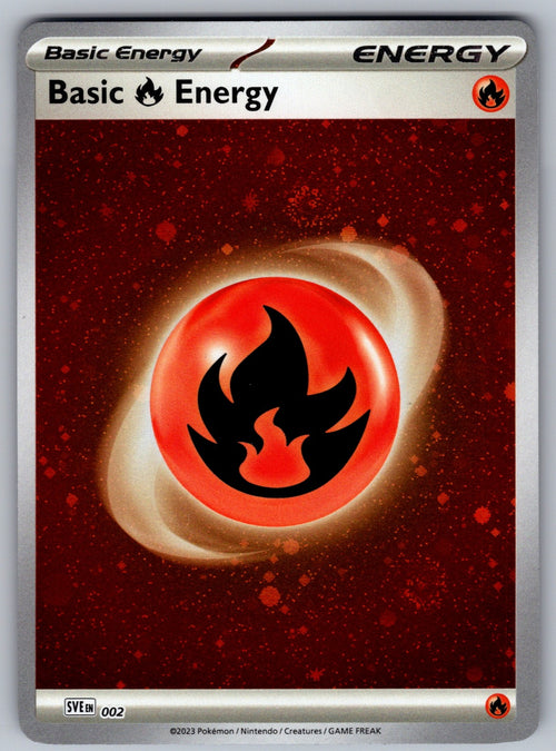 Basic Fire Energy (Cosmos Holo) Holo Common SVE: Scarlet & Violet Energies 002 N