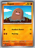 Diglett Common SV: Scarlet & Violet 151 050/165 NM 2023