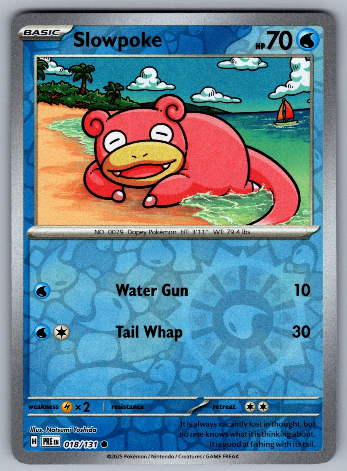 Slowpoke Reverse Holo Common SV: Prismatic Evolutions 018/131 NM 2025