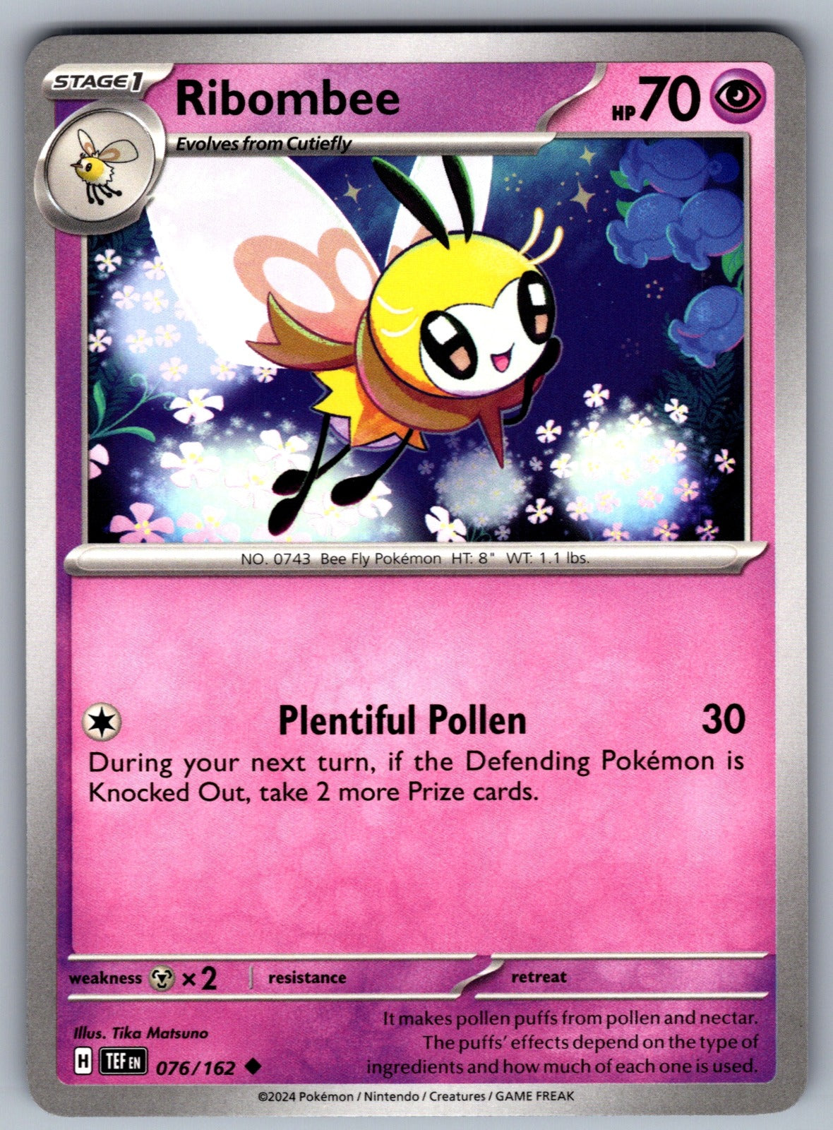 Ribombee Uncommon SV05: Temporal Forces 076/162 NM 2024