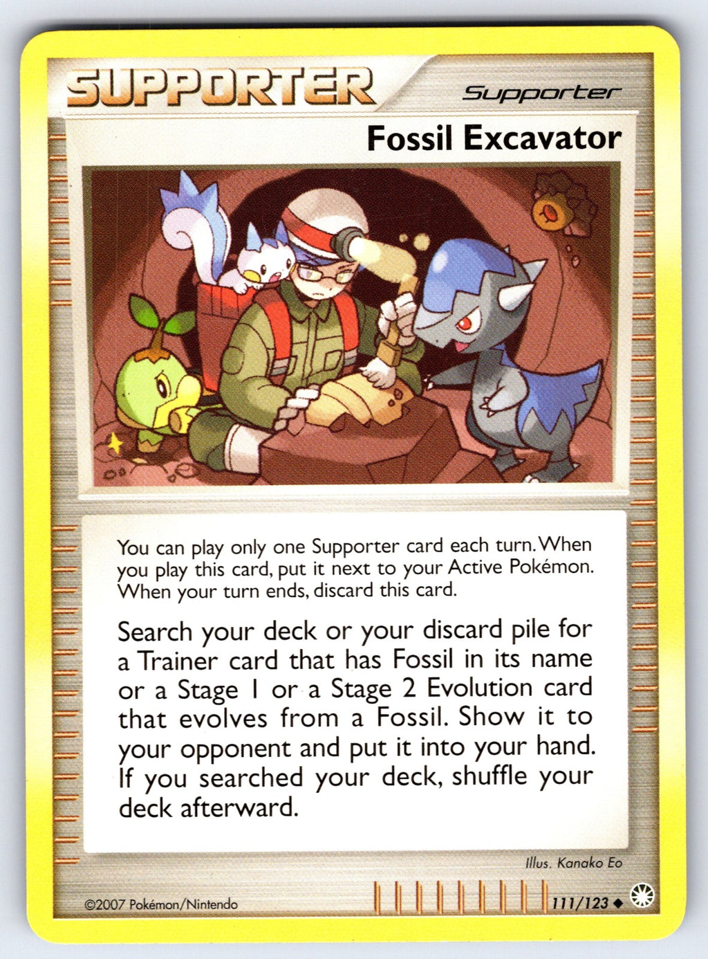 Fossil Excavator Uncommon Mysterious Treasures 111/123 LP 2007