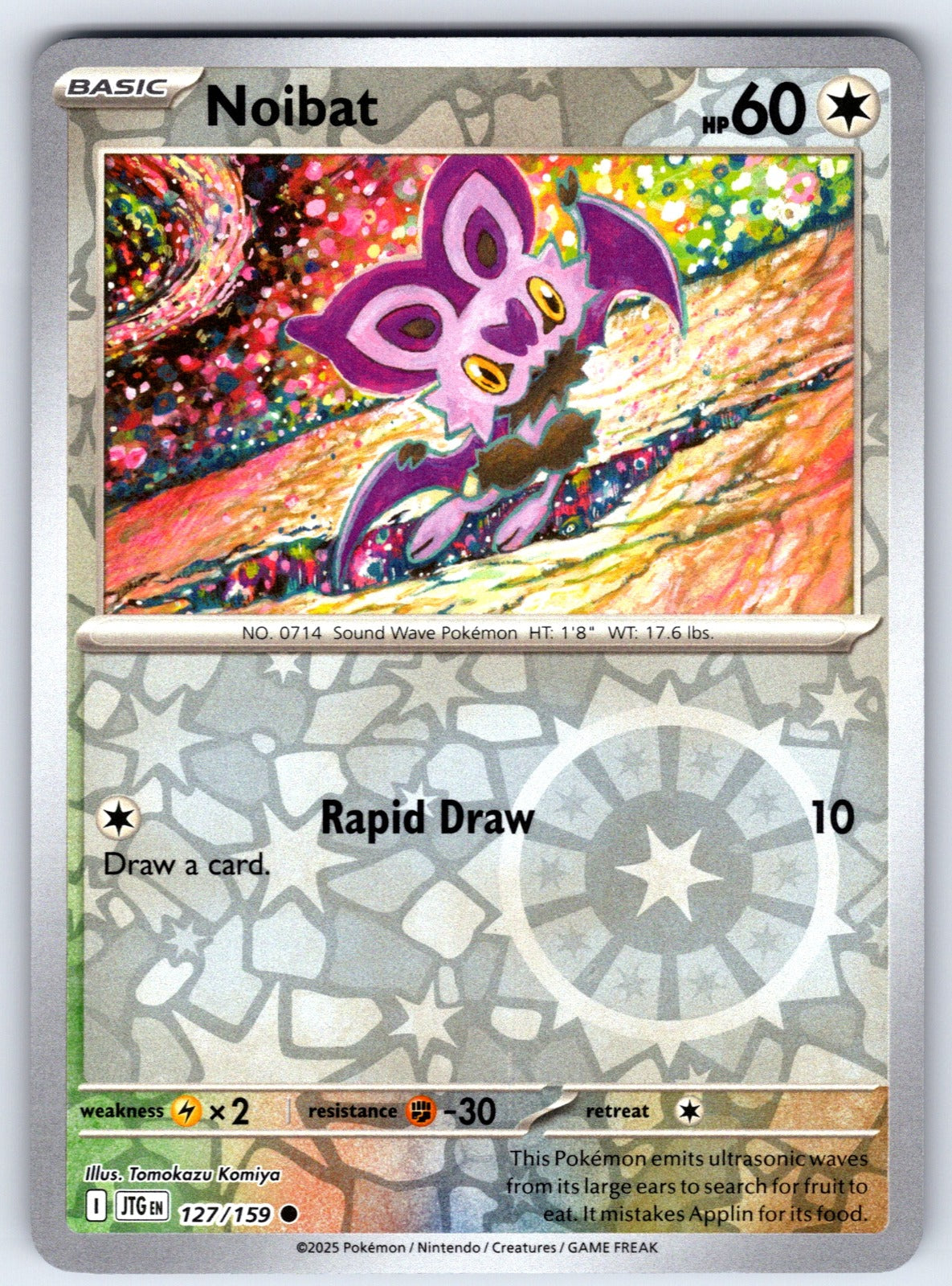 Noibat Reverse Holo Common SV09: Journey Together 127/159 NM 2025