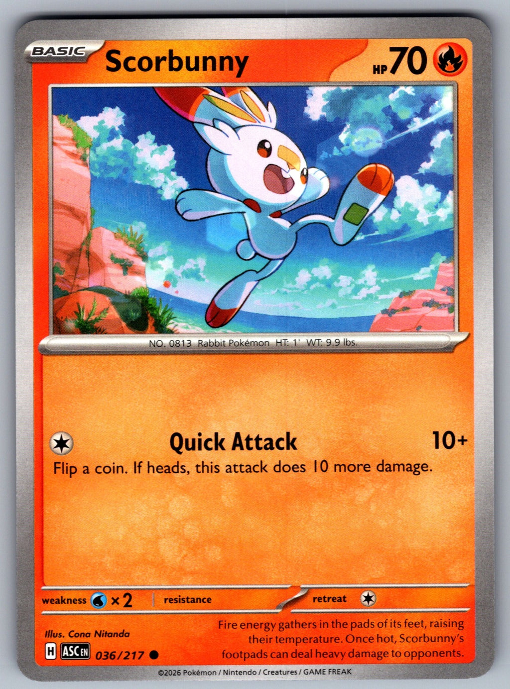 Scorbunny Common ME: Ascended Heroes 036/217 NM 2026