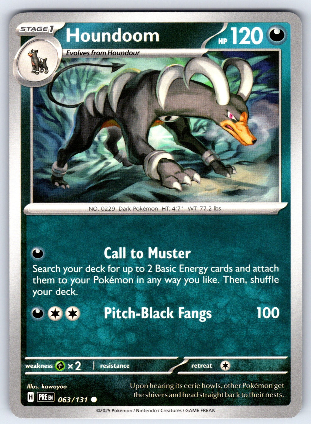 Houndoom Common SV: Prismatic Evolutions 063/131 NM 2025