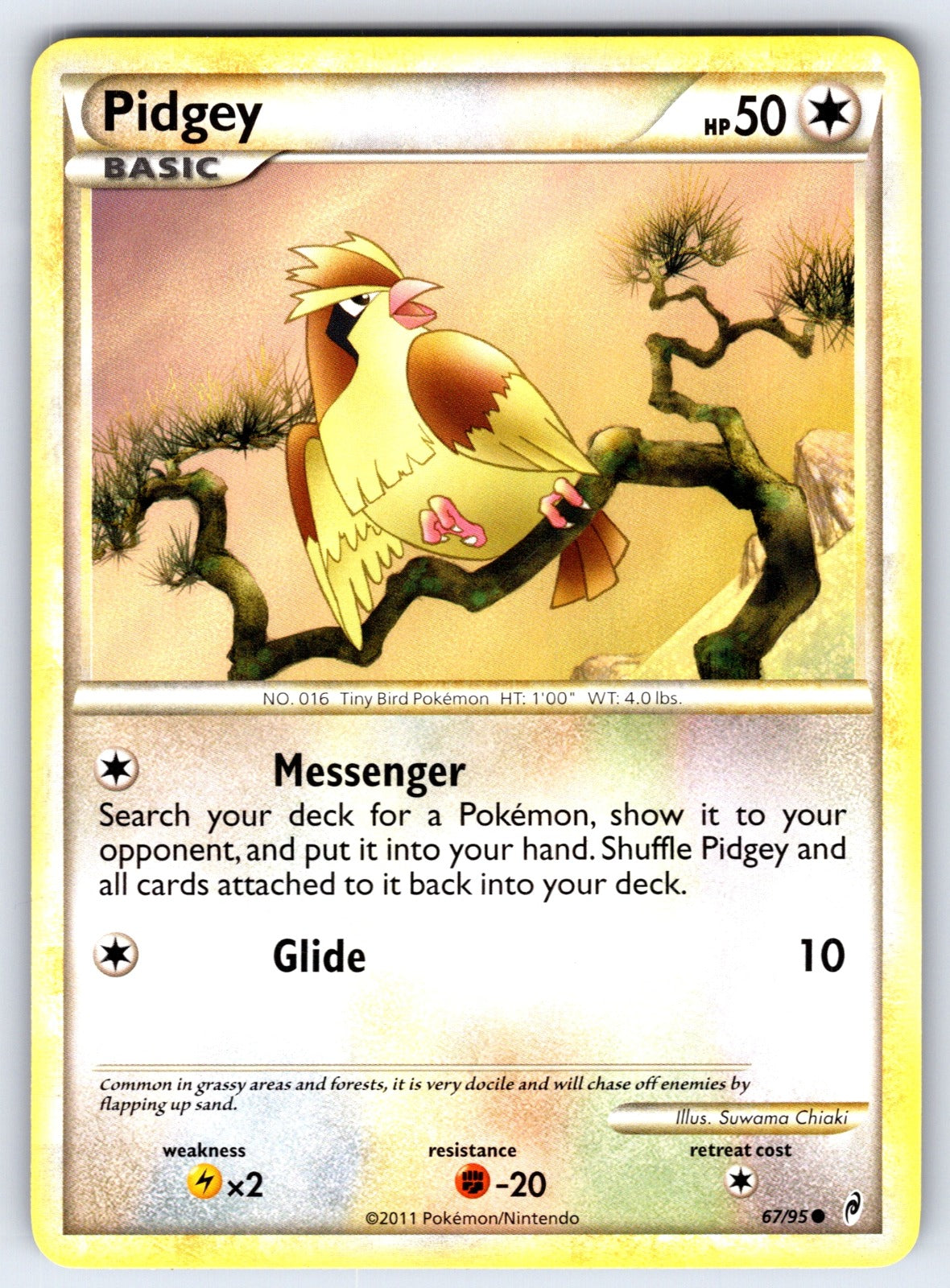 Pidgey Common Call of Legends 67/95 LP 2011