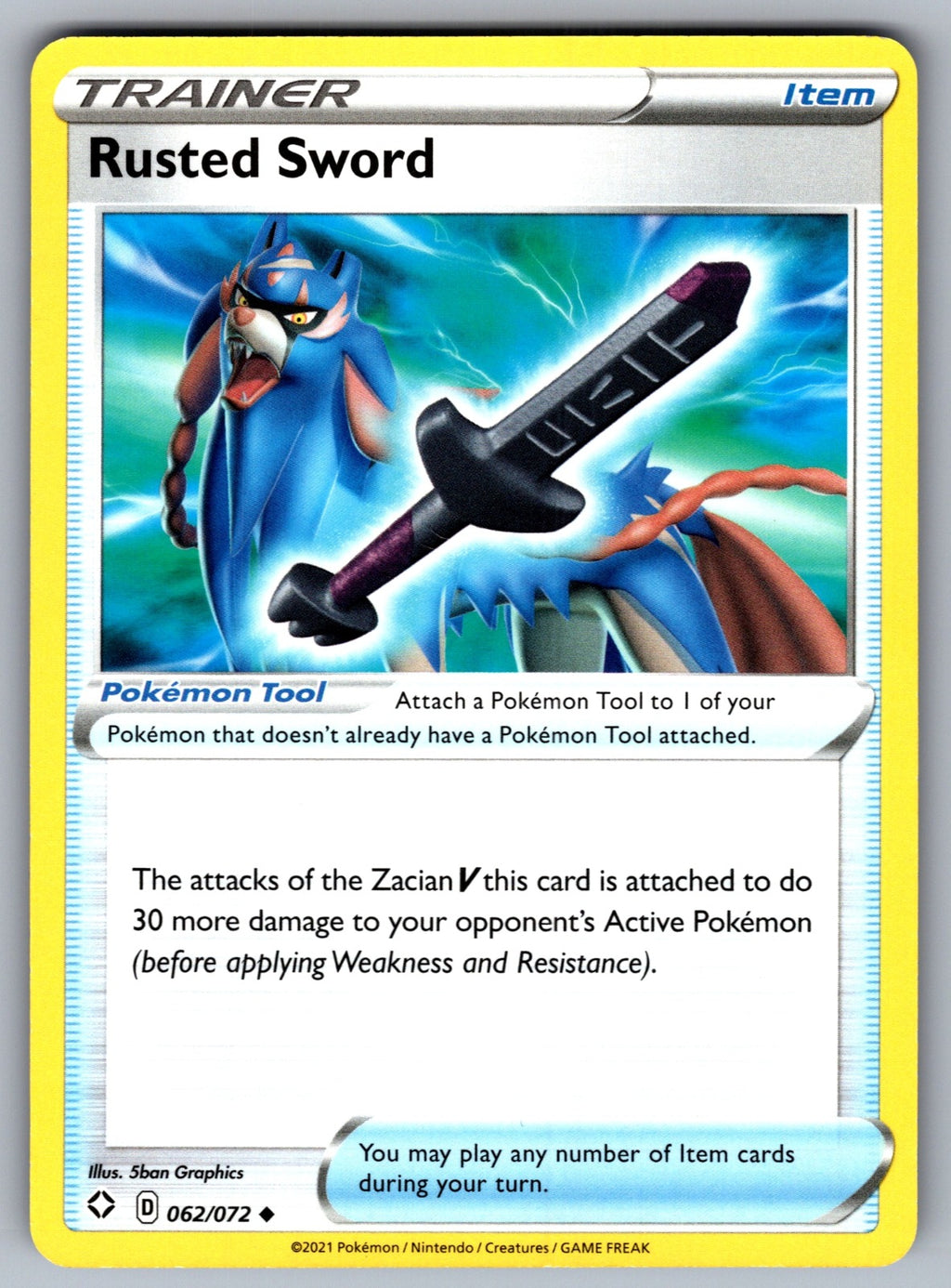 Rusted Sword Uncommon Shining Fates 062/072 NM 2021