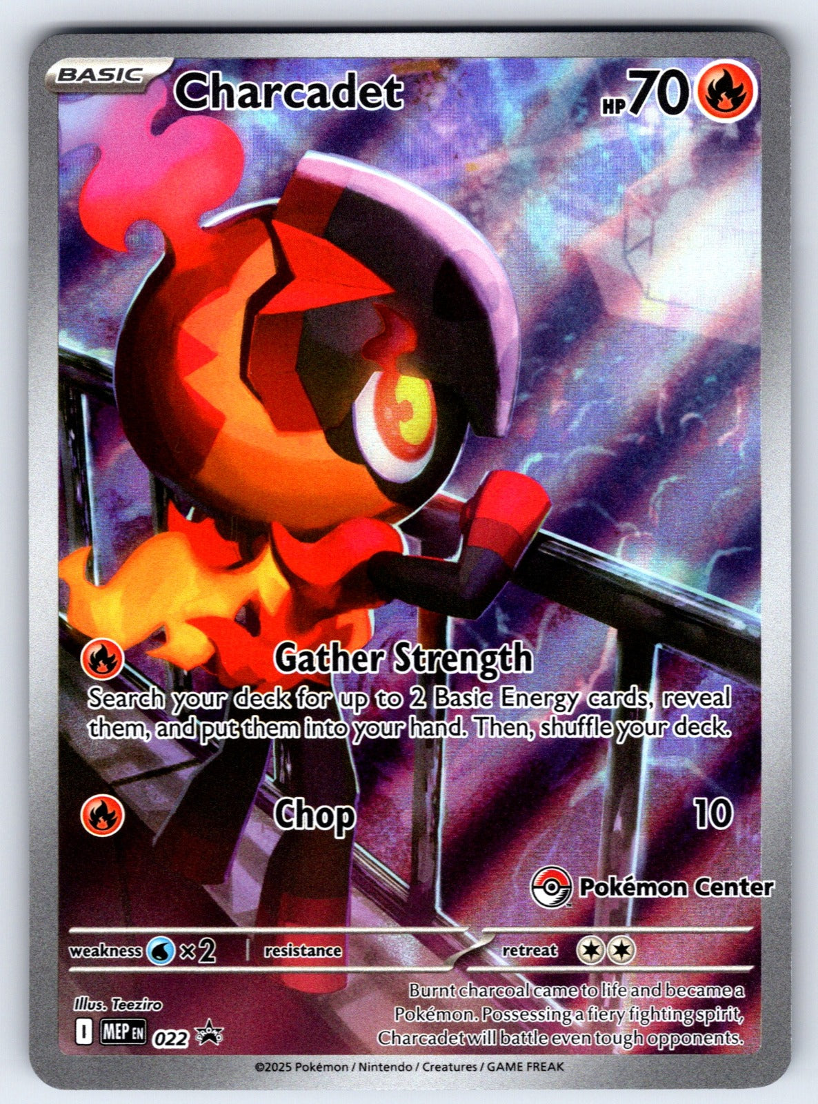 Charcadet - (Pokemon Center Exclusive) Holo Promo ME: Mega Evolution Promo 022 NM 2025