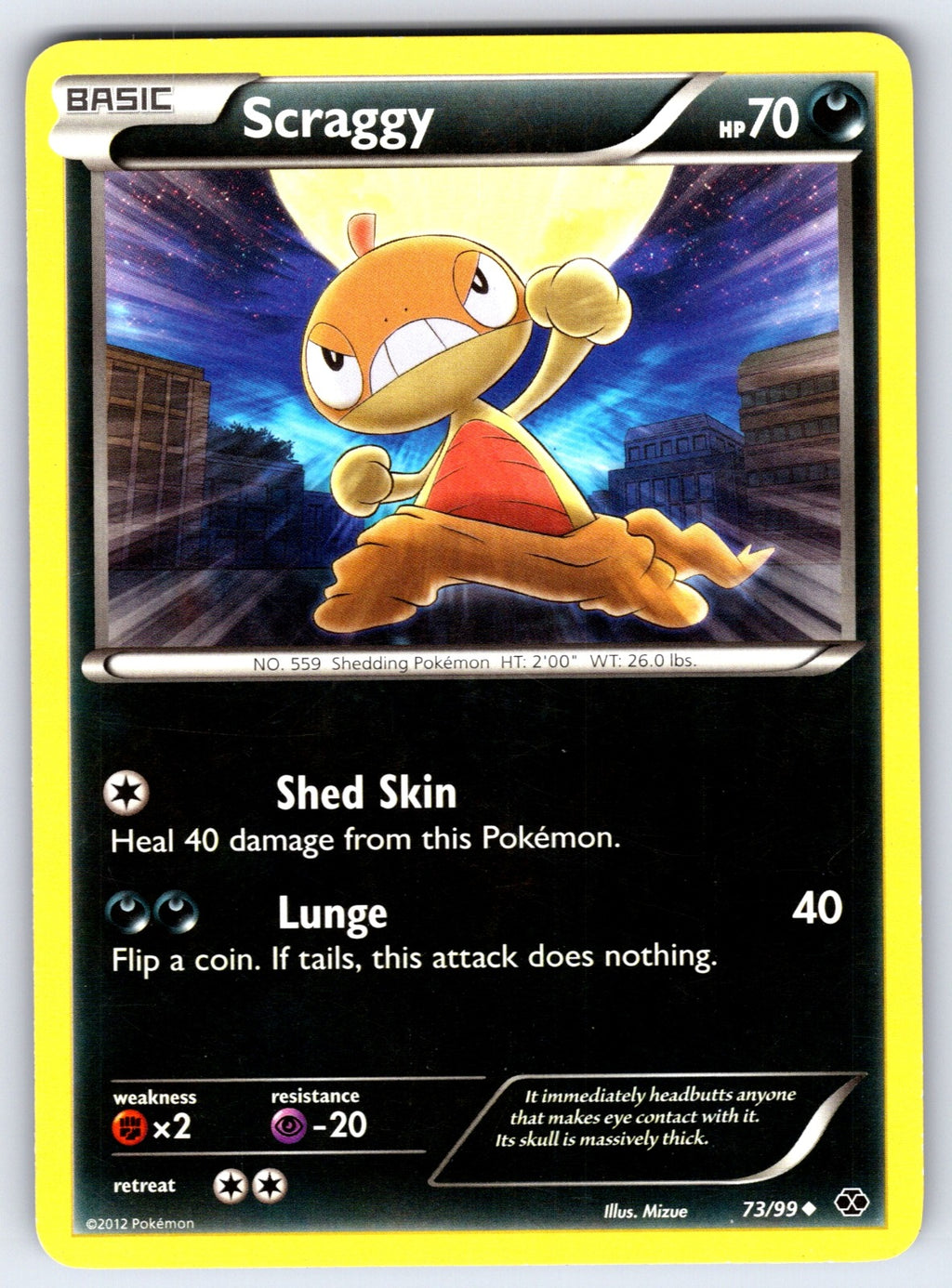 Scraggy Uncommon Next Destinies 73/99 LP 2012