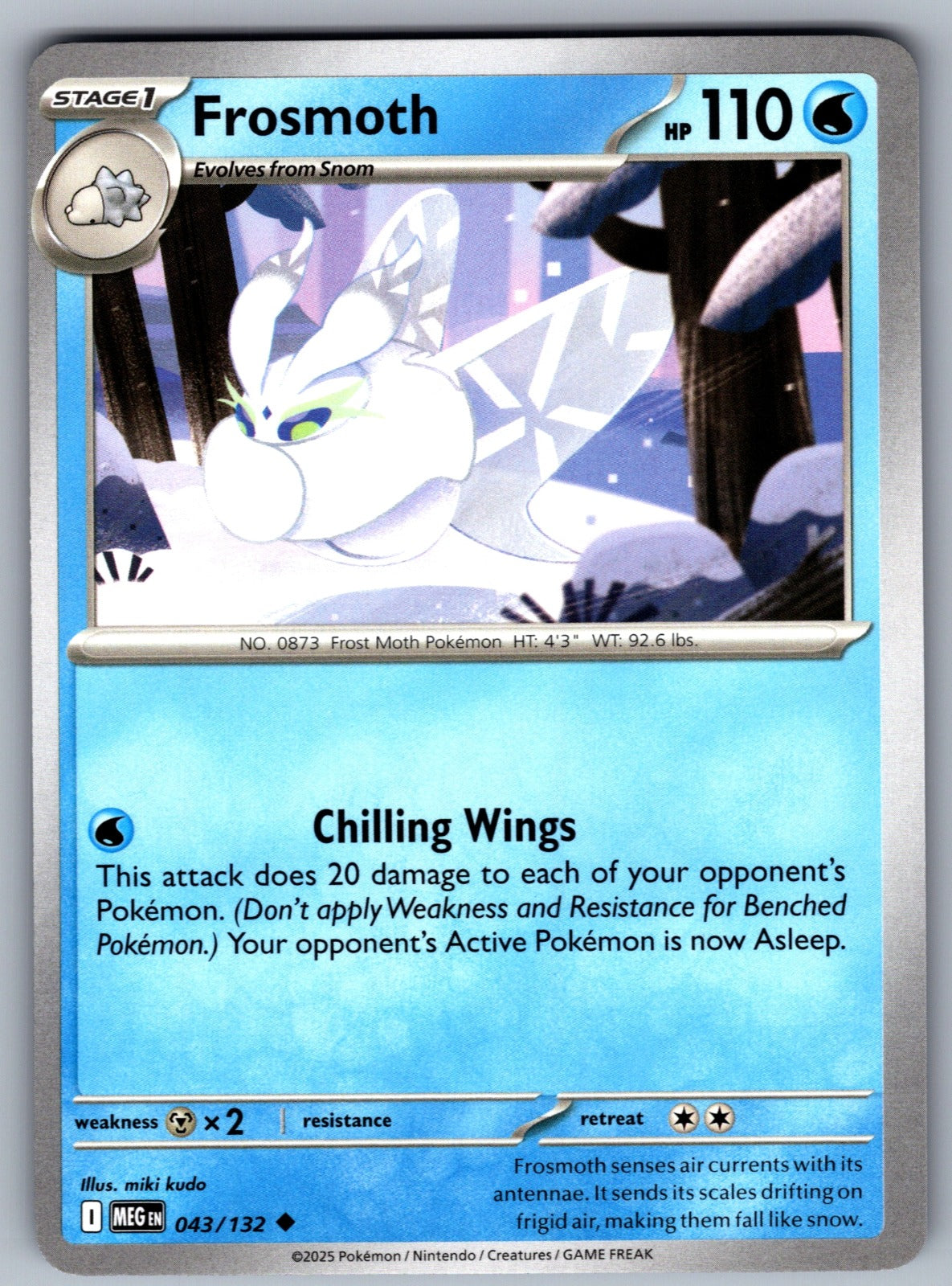 Frosmoth Uncommon ME01: Mega Evolution 043/132 NM 2025