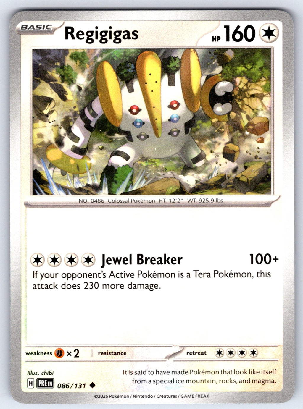 Regigigas Uncommon SV: Prismatic Evolutions 086/131 NM 2025
