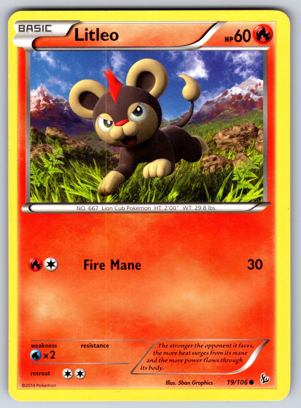 Litleo (19) Common XY - Flashfire 19/106 LP 2014
