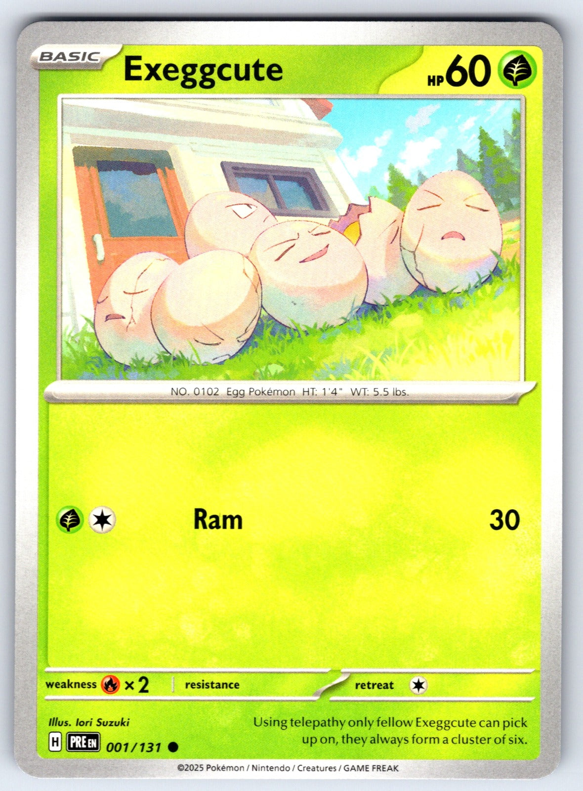Exeggcute Common SV: Prismatic Evolutions 001/131 NM 2025