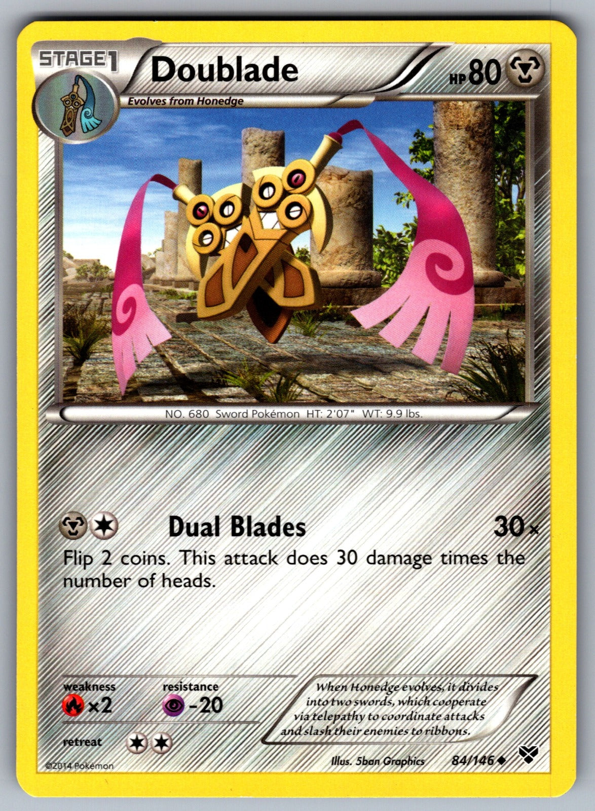 Doublade Uncommon XY Base Set 84/146 LP 2014