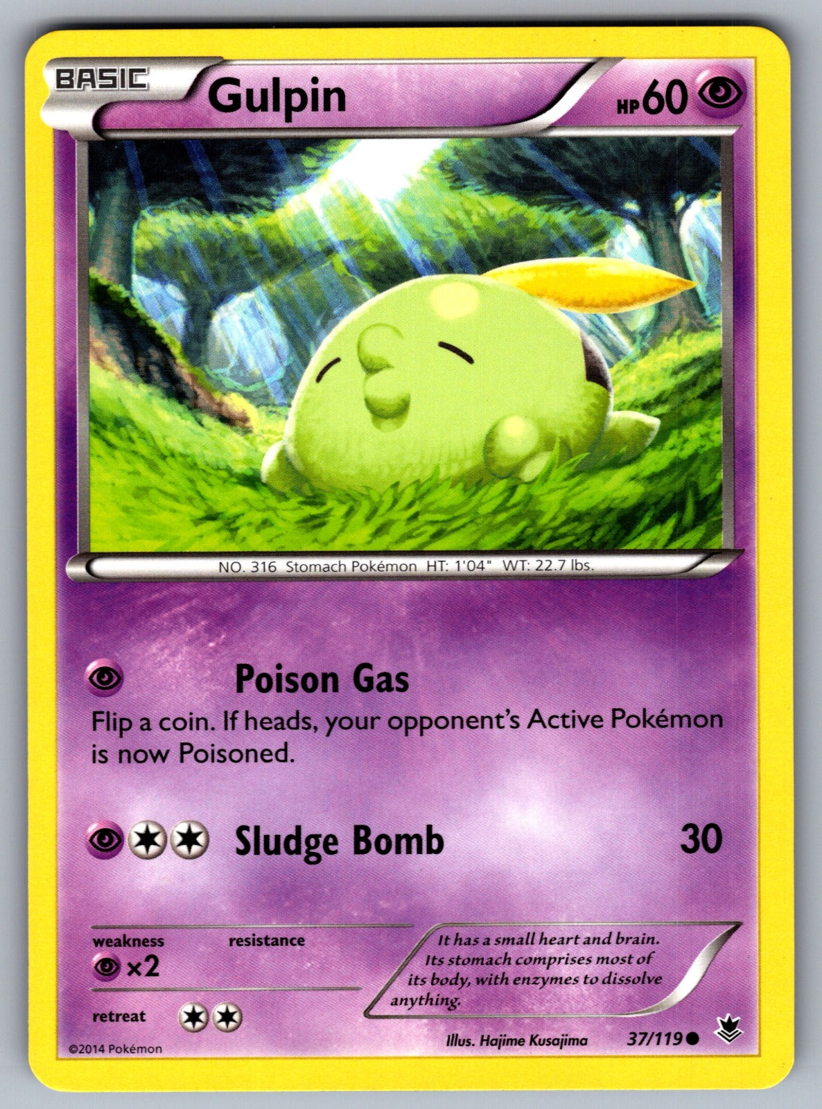 Gulpin Common XY - Phantom Forces 37/119 LP 2014