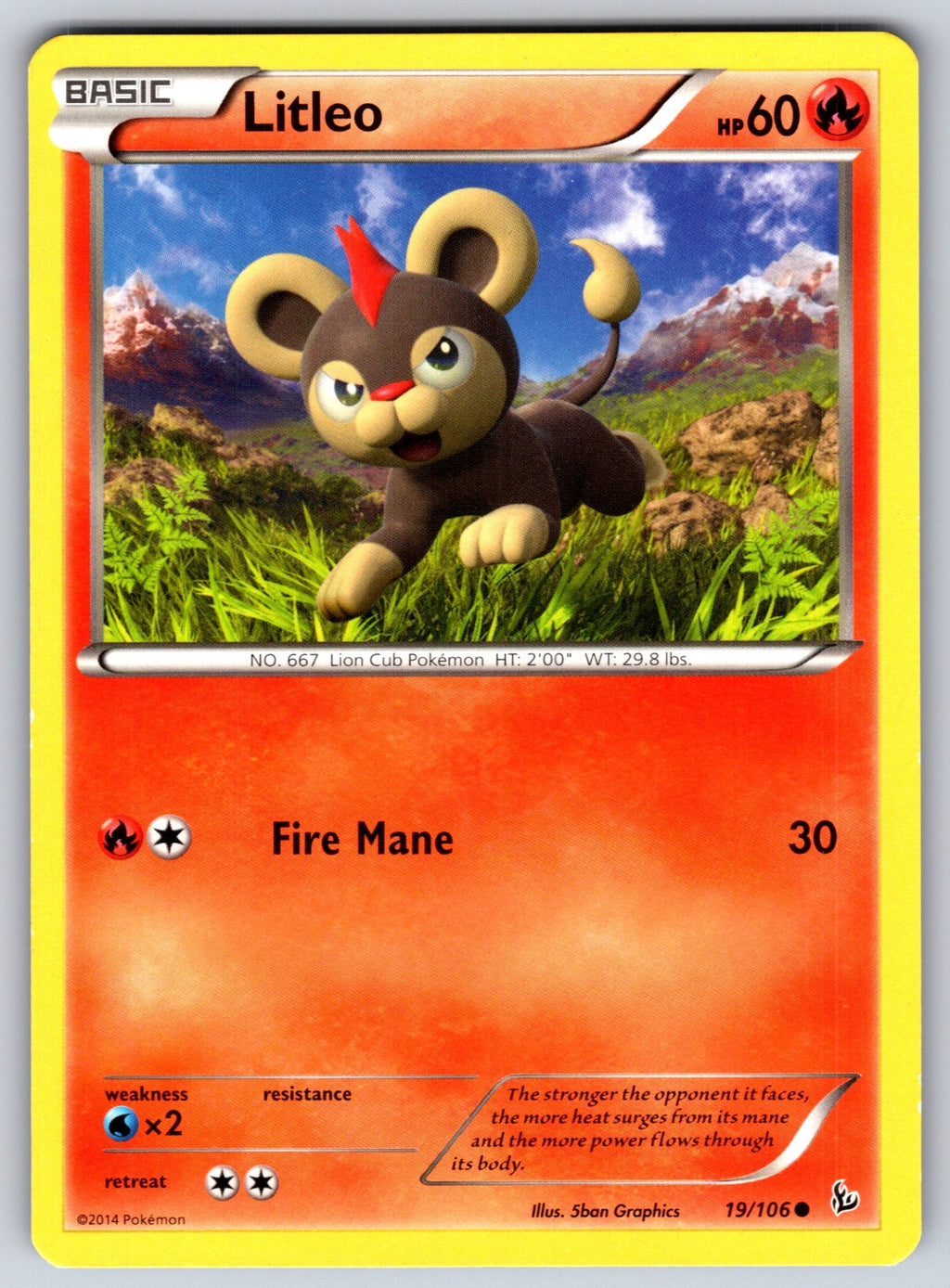 Litleo (19) Common XY - Flashfire 19/106 LP 2014
