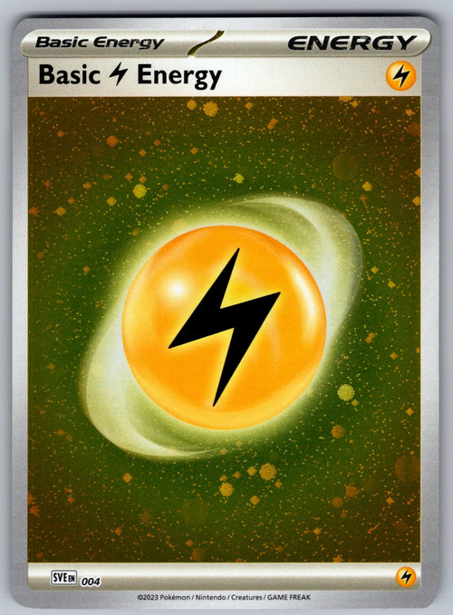 Basic Lightning Energy (Cosmos Holo) Holo Common SVE: Scarlet & Violet Energies 