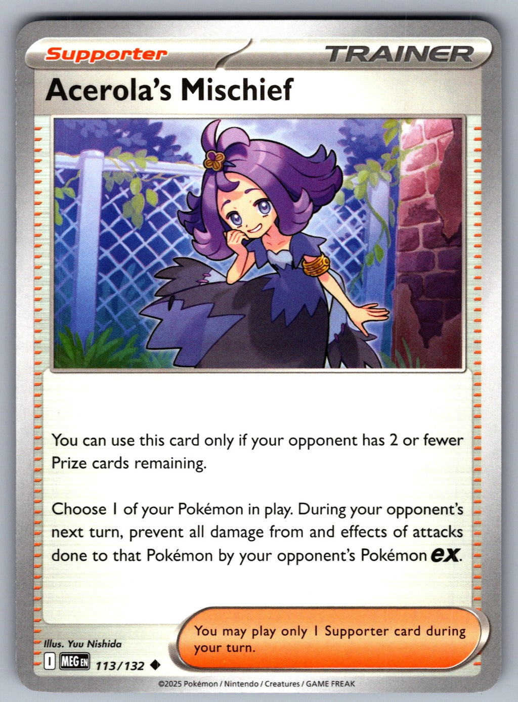 Acerola's Mischief Uncommon ME01: Mega Evolution 113/132 NM 2025