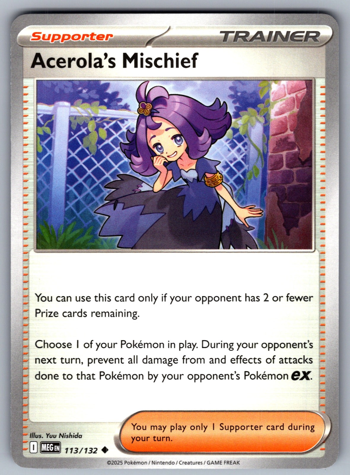 Acerola's Mischief Uncommon ME01: Mega Evolution 113/132 NM 2025