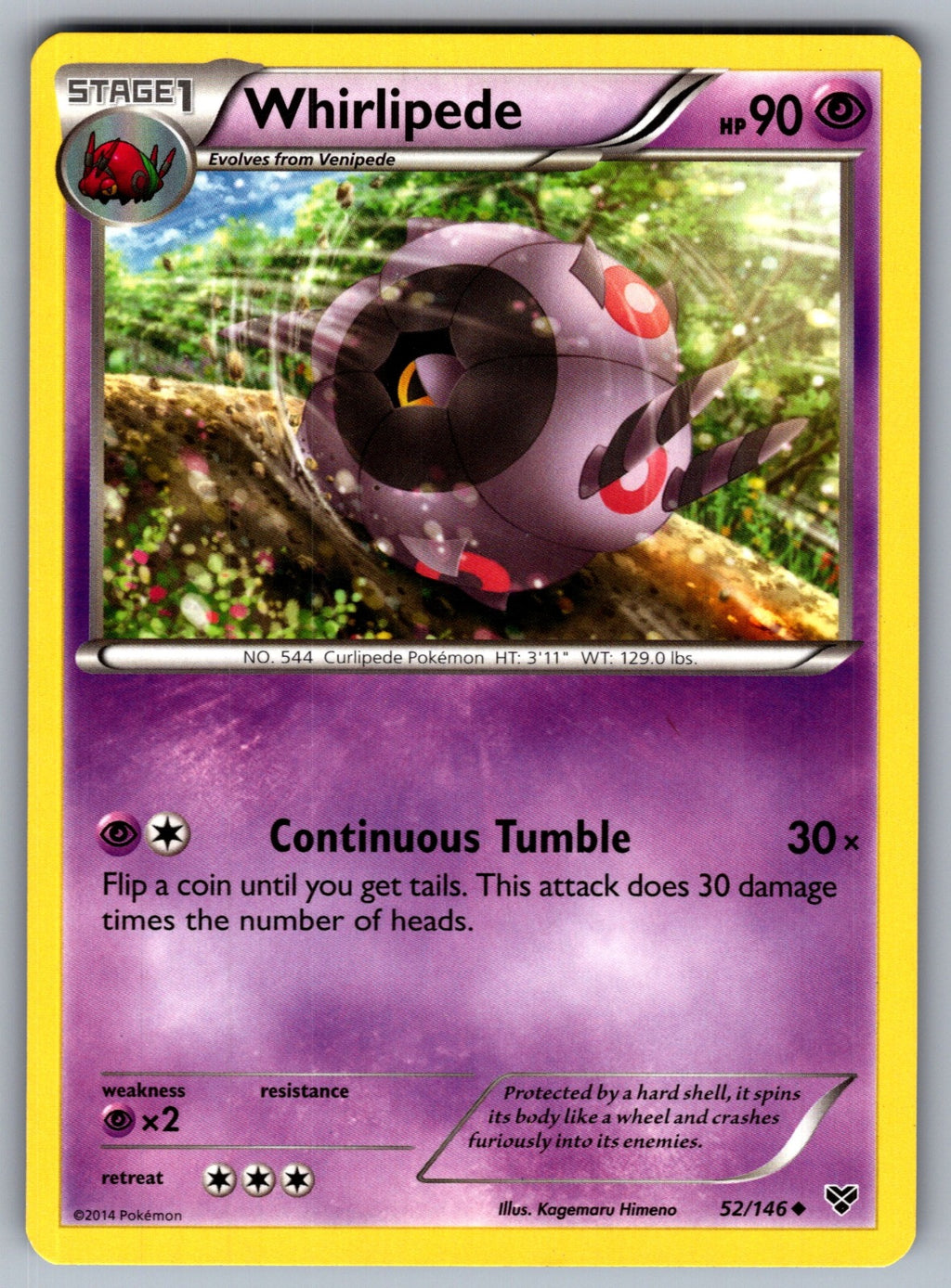 Whirlipede Uncommon XY Base Set 52/146 LP 2014