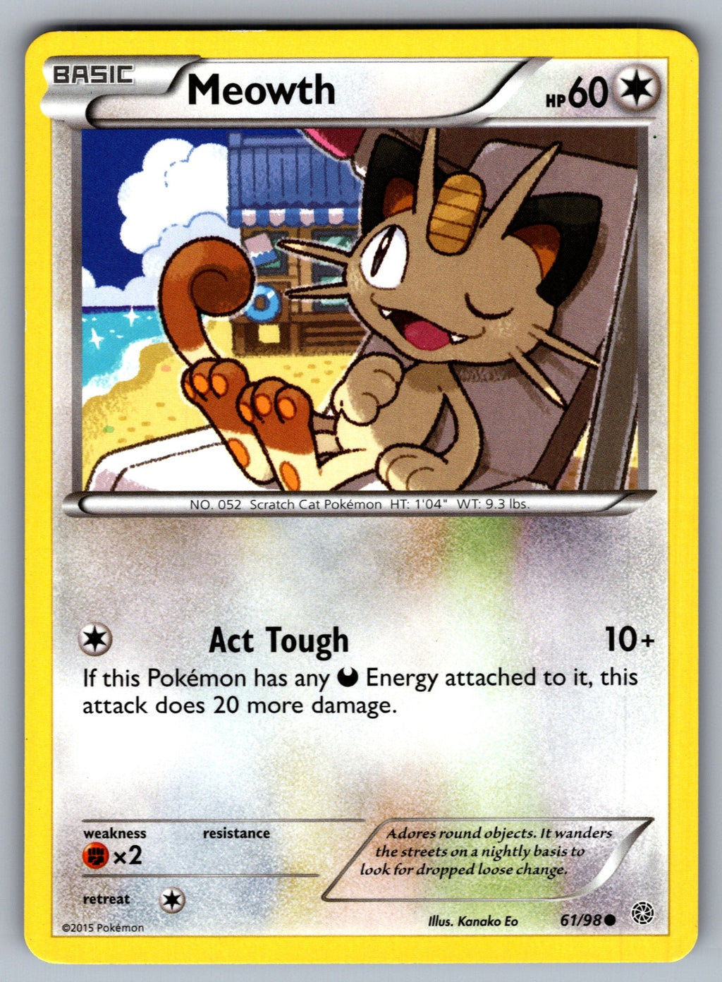 Meowth Common XY - Ancient Origins 61/98 LP 2015