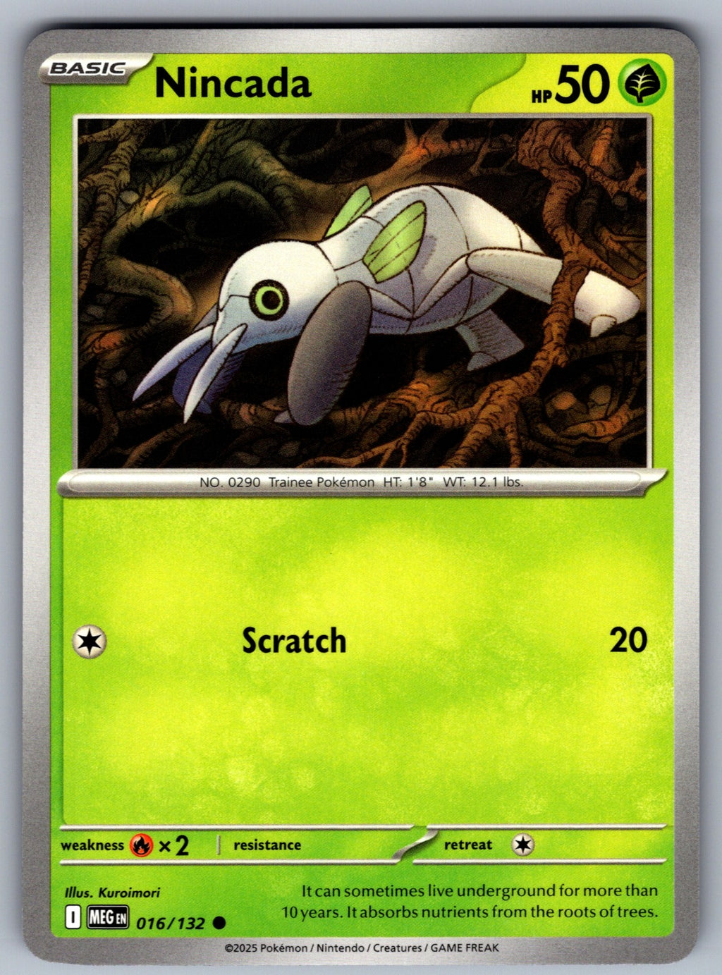Nincada Common ME01: Mega Evolution 016/132 NM 2025