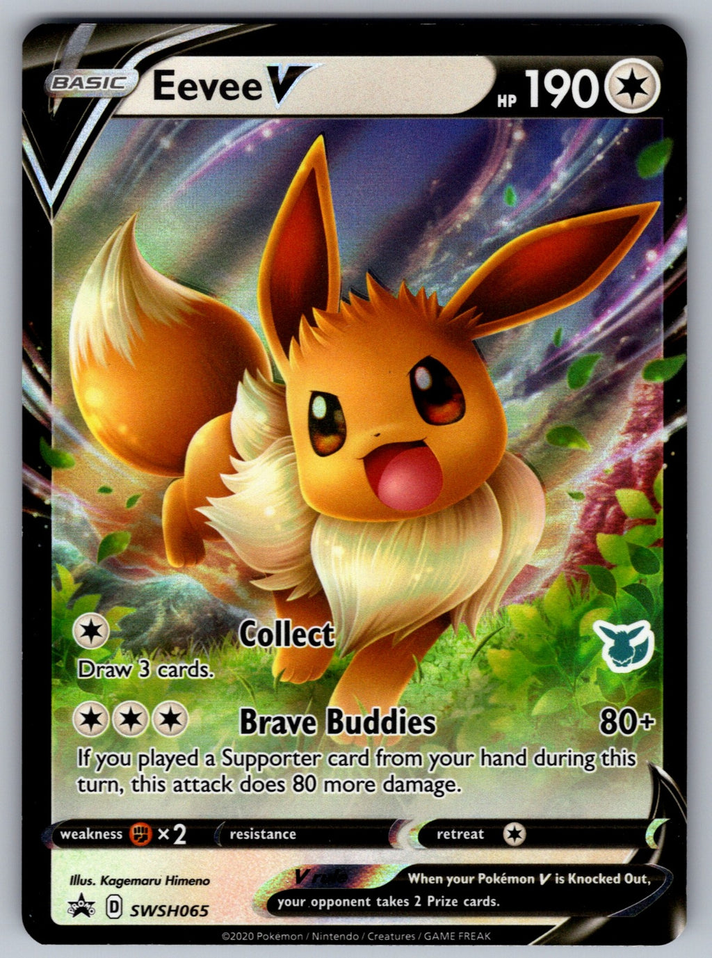 Eevee V - Holo Promo SWSH: Sword & Shield Promo Cards SWSH065 NM 2019