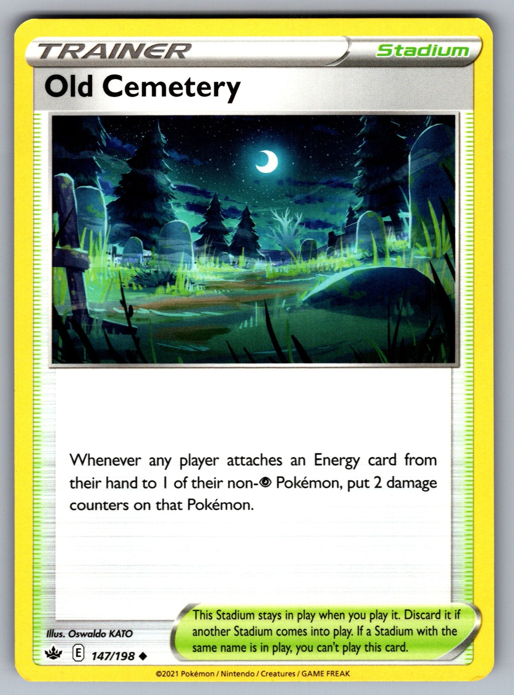 Old Cemetery Uncommon SWSH06: Chilling Reign 147/198 NM 2021