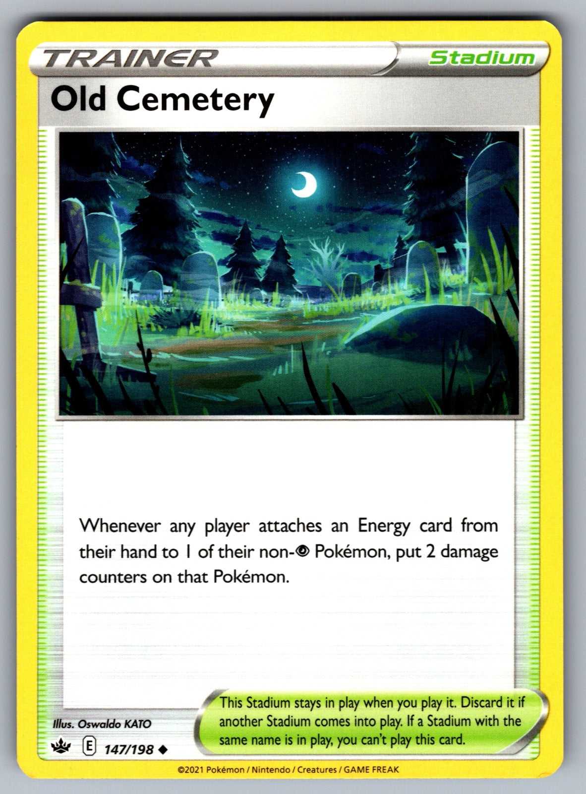 Old Cemetery Uncommon SWSH06: Chilling Reign 147/198 NM 2021