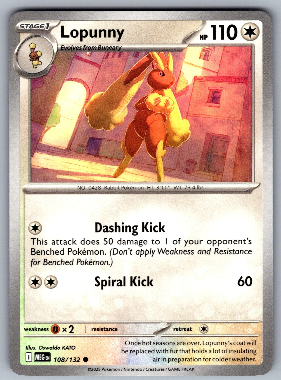 Lopunny Common ME01: Mega Evolution 108/132 NM 2025