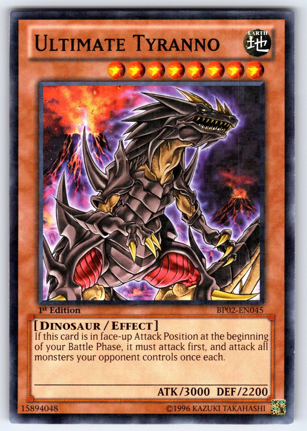 Ultimate Tyranno 1st Edition Rare Battle Pack 2: War of the Giants BP02-EN045 NM