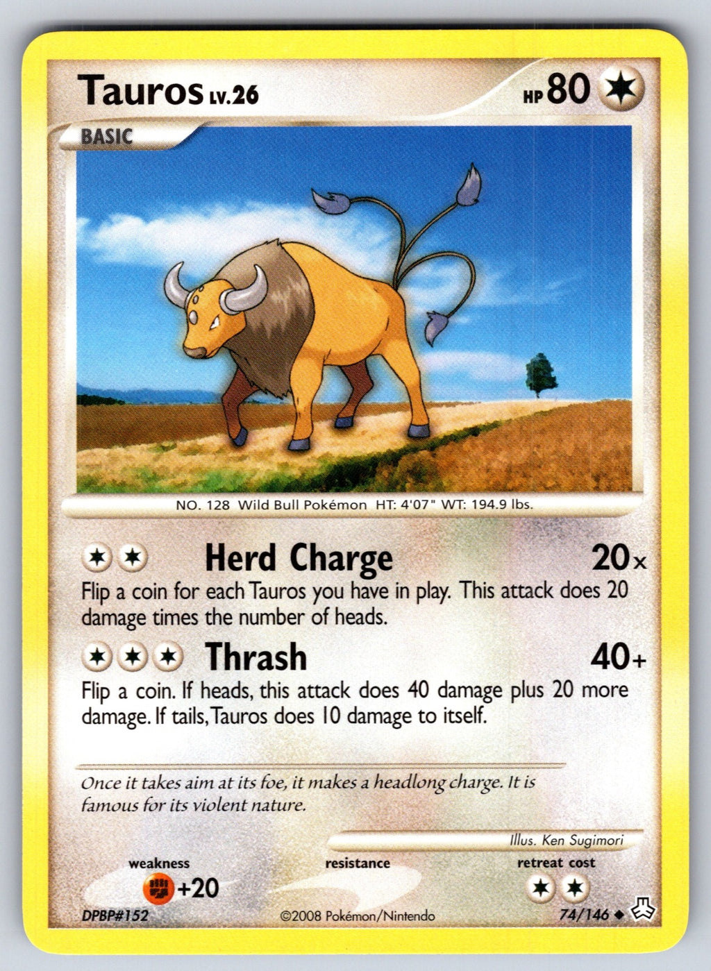 Tauros Uncommon Legends Awakened 74/146 LP 2008