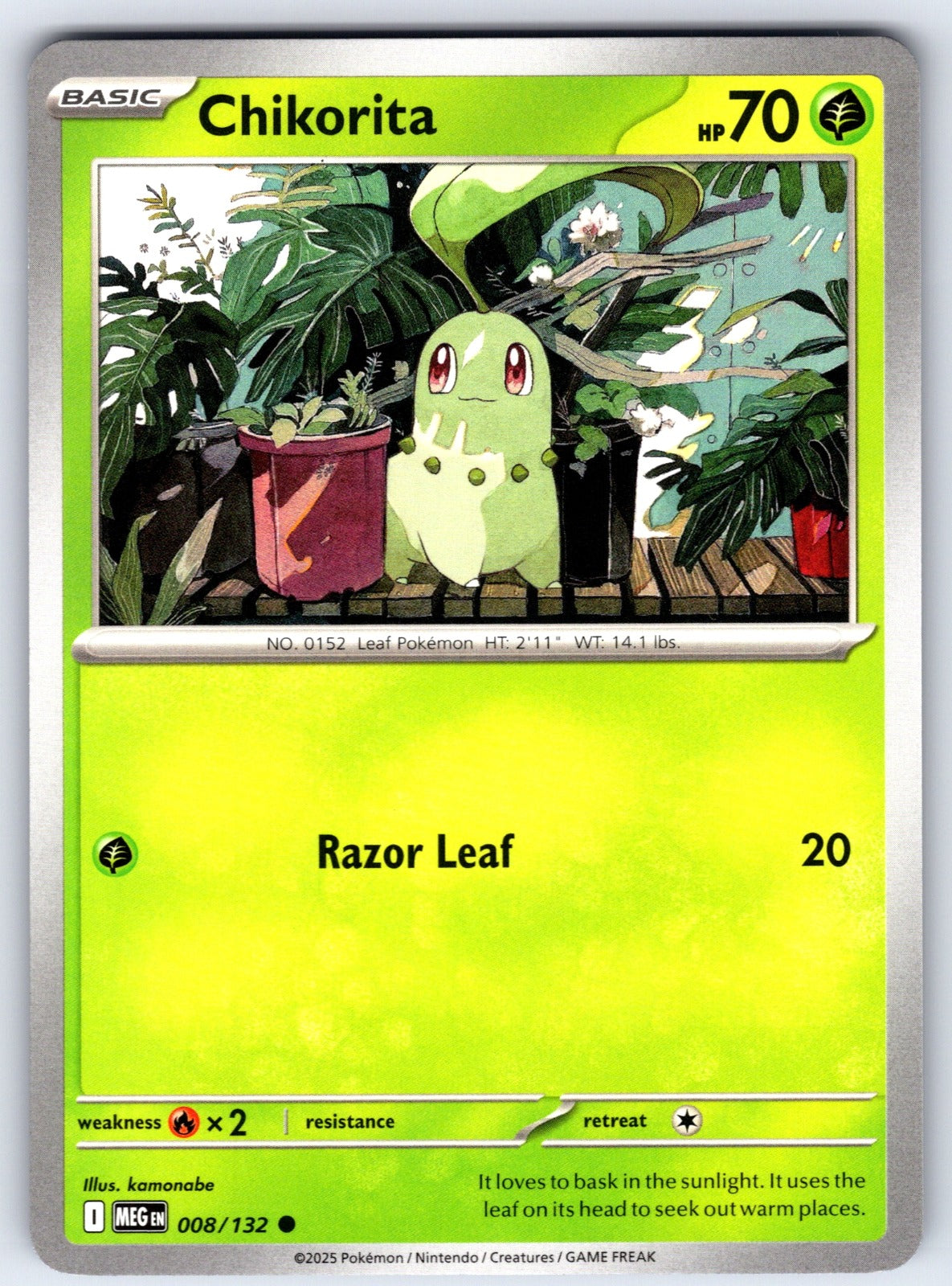 Chikorita Common ME01: Mega Evolution 008/132 NM 2025