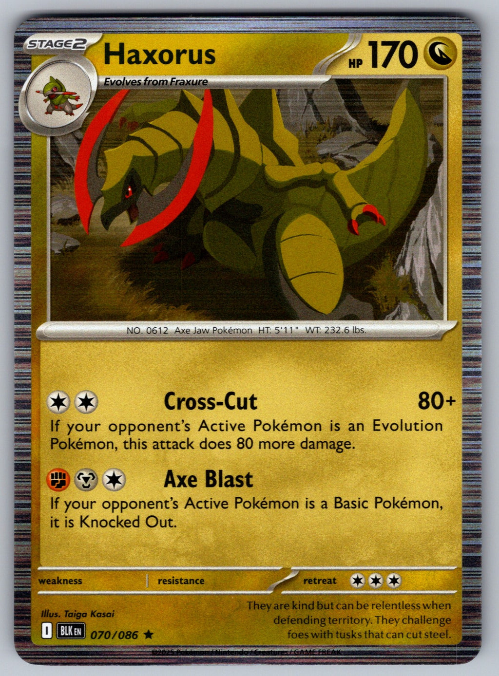 Haxorus Holo Rare SV: Black Bolt 070/086 NM 2025