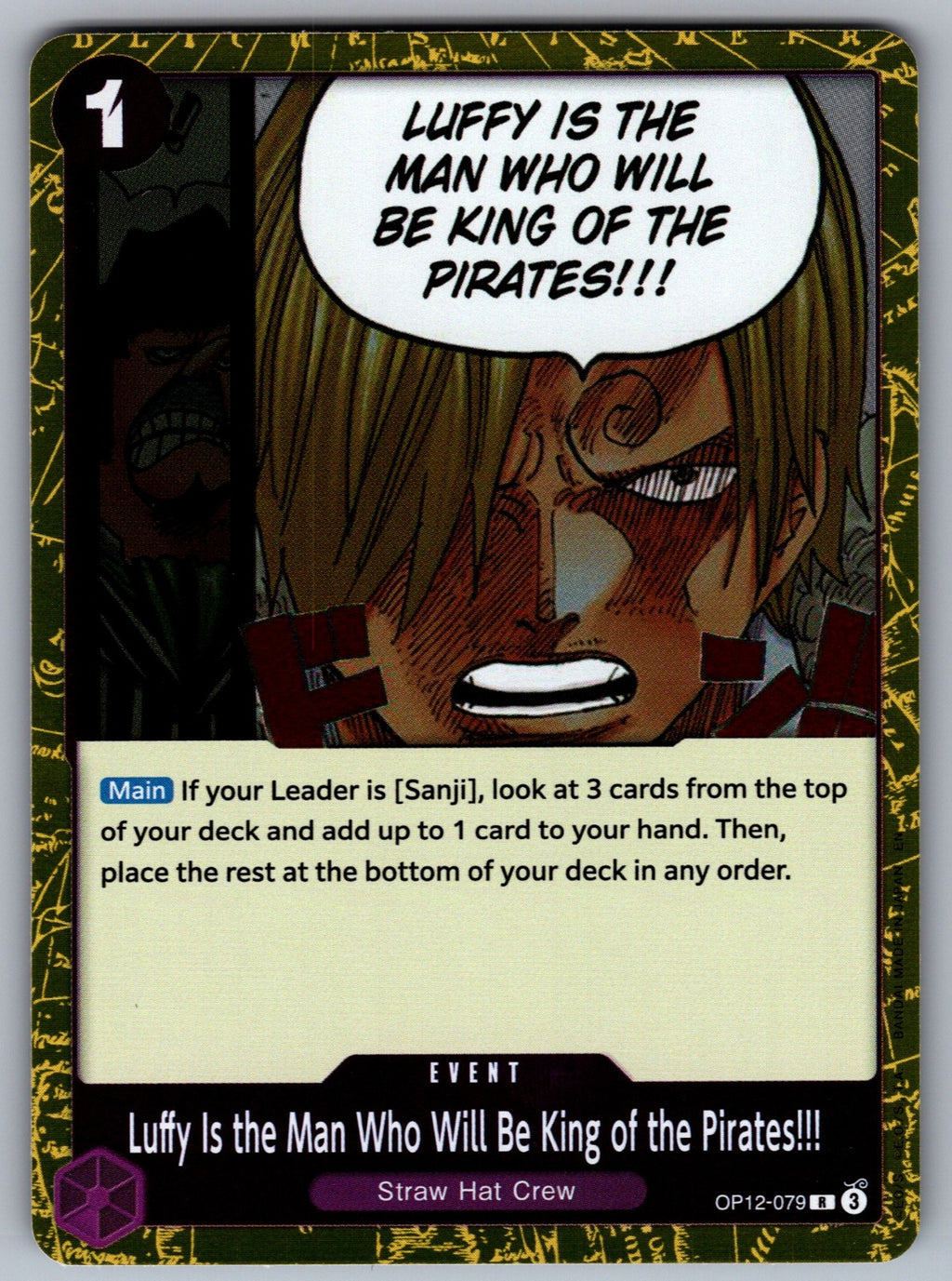 Luffy Is the Man Who Will Be King of the Pirates!!! Foil R Legacy of the Master 