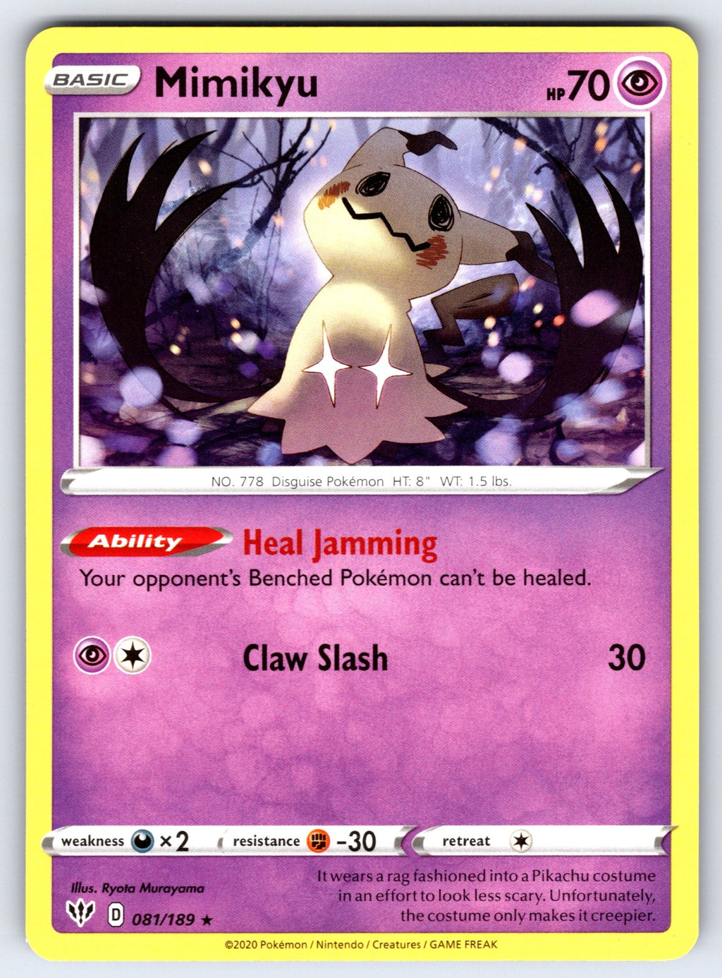 Mimikyu Holo Promo Miscellaneous Cards & Products 081/189 NM 2026