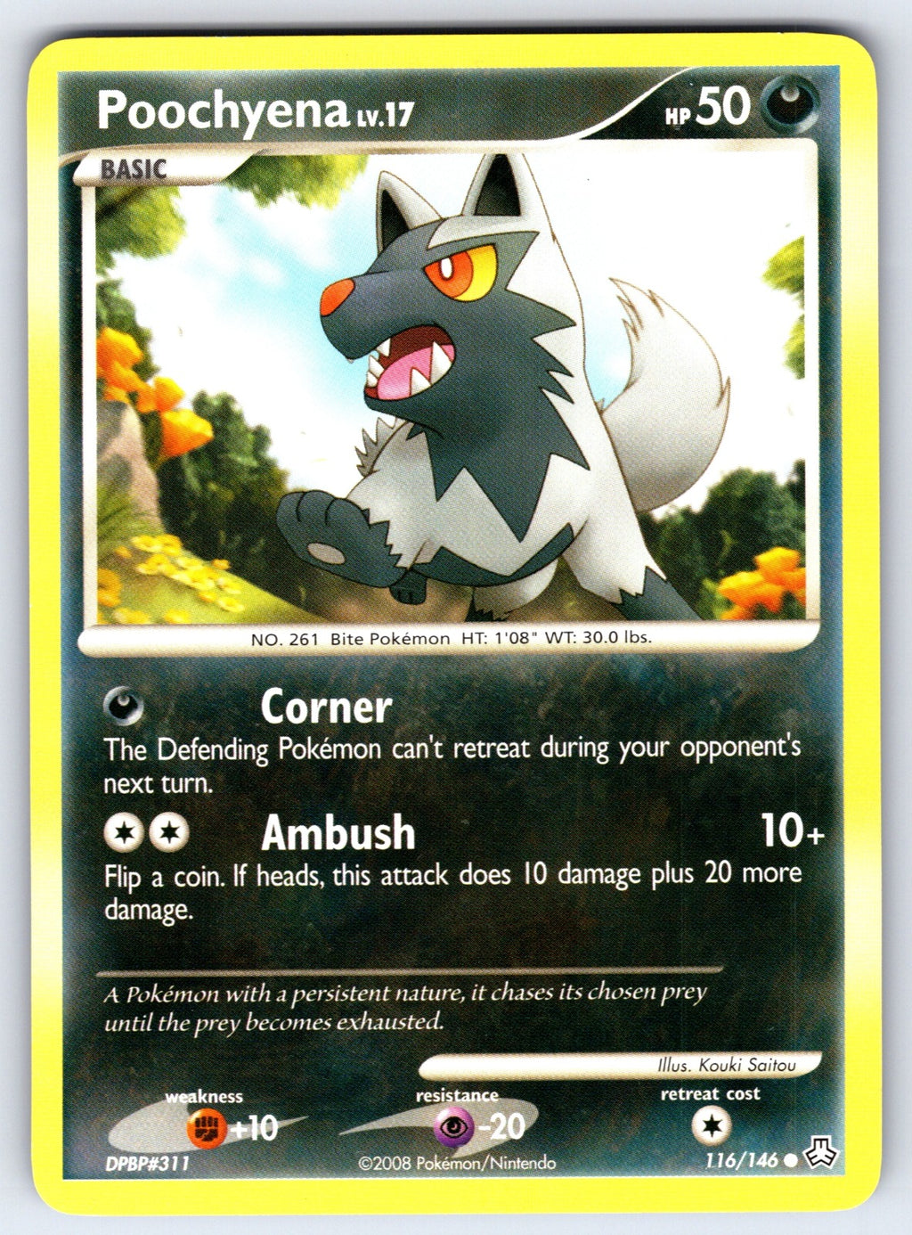 Poochyena Common Legends Awakened 116/146 LP 2008