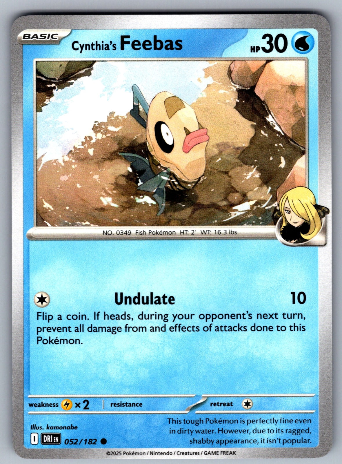 Cynthia's Feebas Common SV10: Destined Rivals 052/182 NM 2025