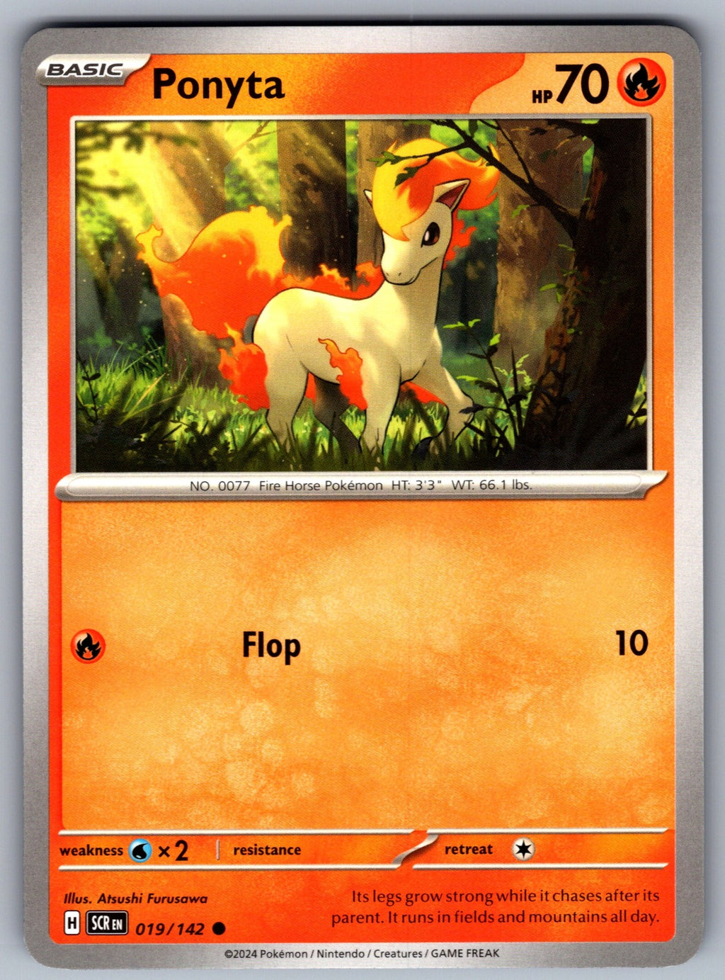 Ponyta Common SV07: Stellar Crown 019/142 NM 2024