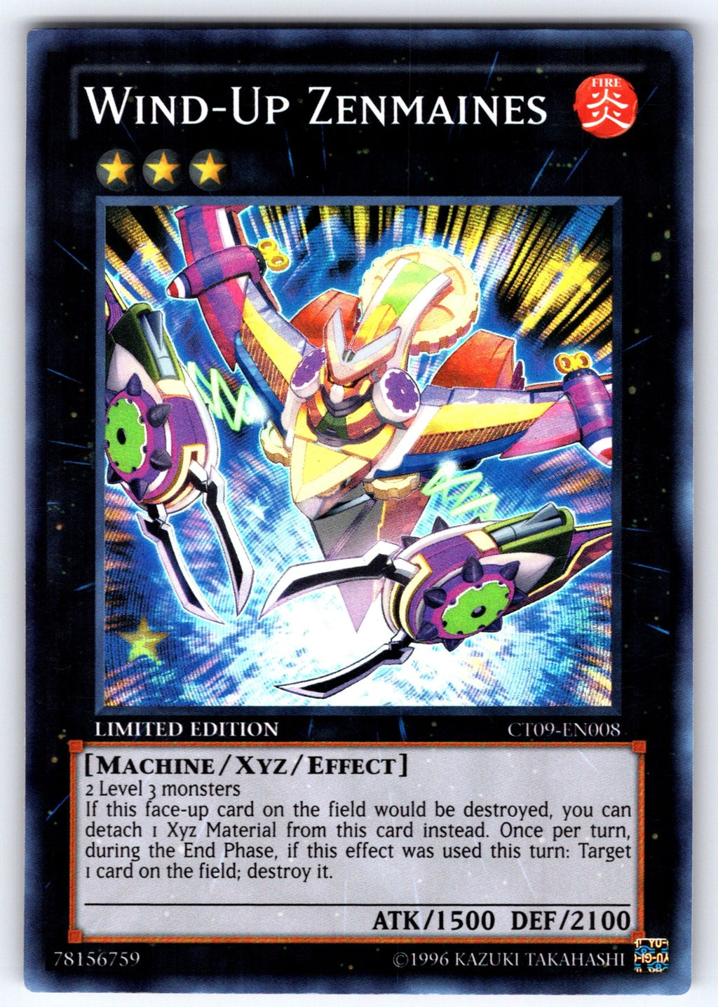Wind-Up Zenmaines Limited Super Rare 2012 Collectors Tin CT09-EN008 NM 2012