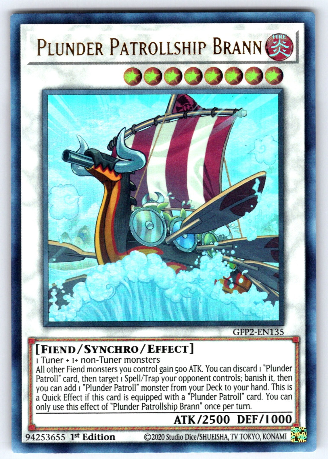 Plunder Patrollship Brann 1st Edition Ultra Rare Ghosts From the Past: The 2nd H